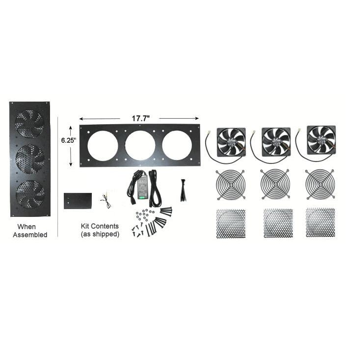 Coolerguys Triple 120mm PC Case Fan Cooling Kit - High Airflow Quiet Computer Cooling System for Gaming PC, Workstation & Home Office Setup