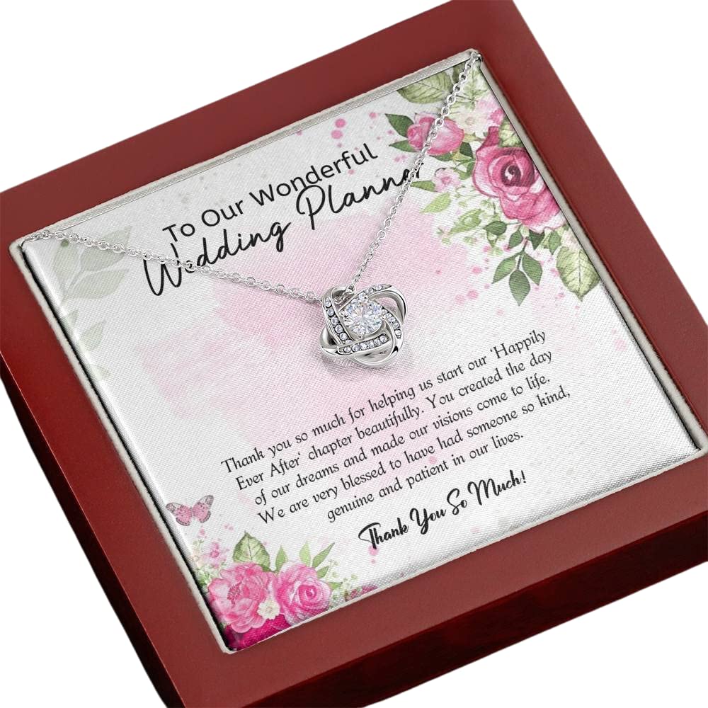 Love Knot Necklace - Elegant Wedding Planner Gift for Bride, Bridal Party & Event Organizers | Perfect Thank You Gift for Wedding Planning & Card Accessories | Ideal for Ceremonies, Rehearsal Dinners & Bridal Showers