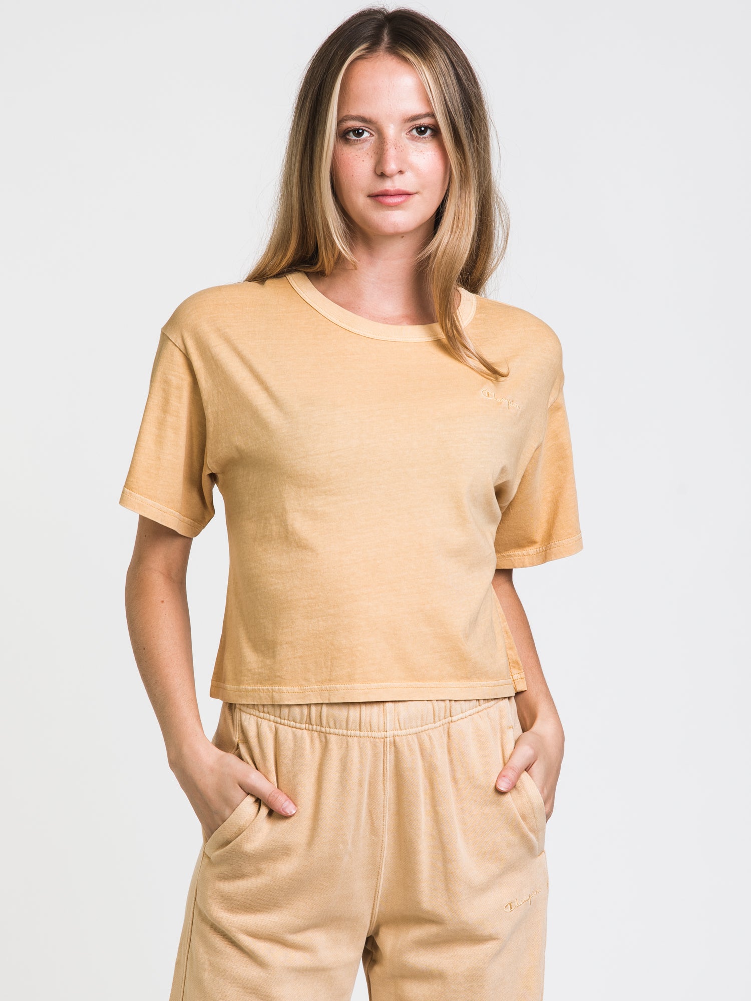 Champion Women's Crop Long Sleeve T-Shirt - Soft Cotton Casual Top for Workout, Gym, and Everyday Wear | Clearance Sale