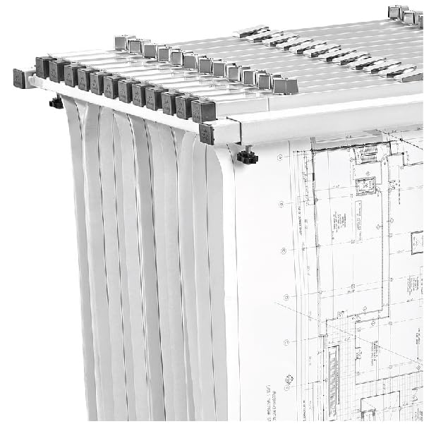 Adjustable Blueprint Holder & Construction Plan Organizer - Jobsite & Office Storage Rack for Architects, Engineers & Contractors (Ideal for Construction Sites, Design Studios & Project Management)