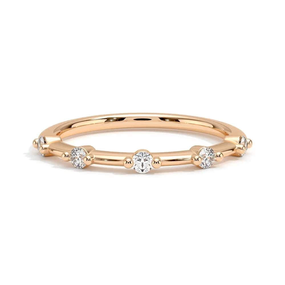 Lab Grown Diamond Shared Prong Spaced Band Ring - Elegant Stackable Wedding Band for Women, Perfect for Anniversary Gifts & Everyday Wear