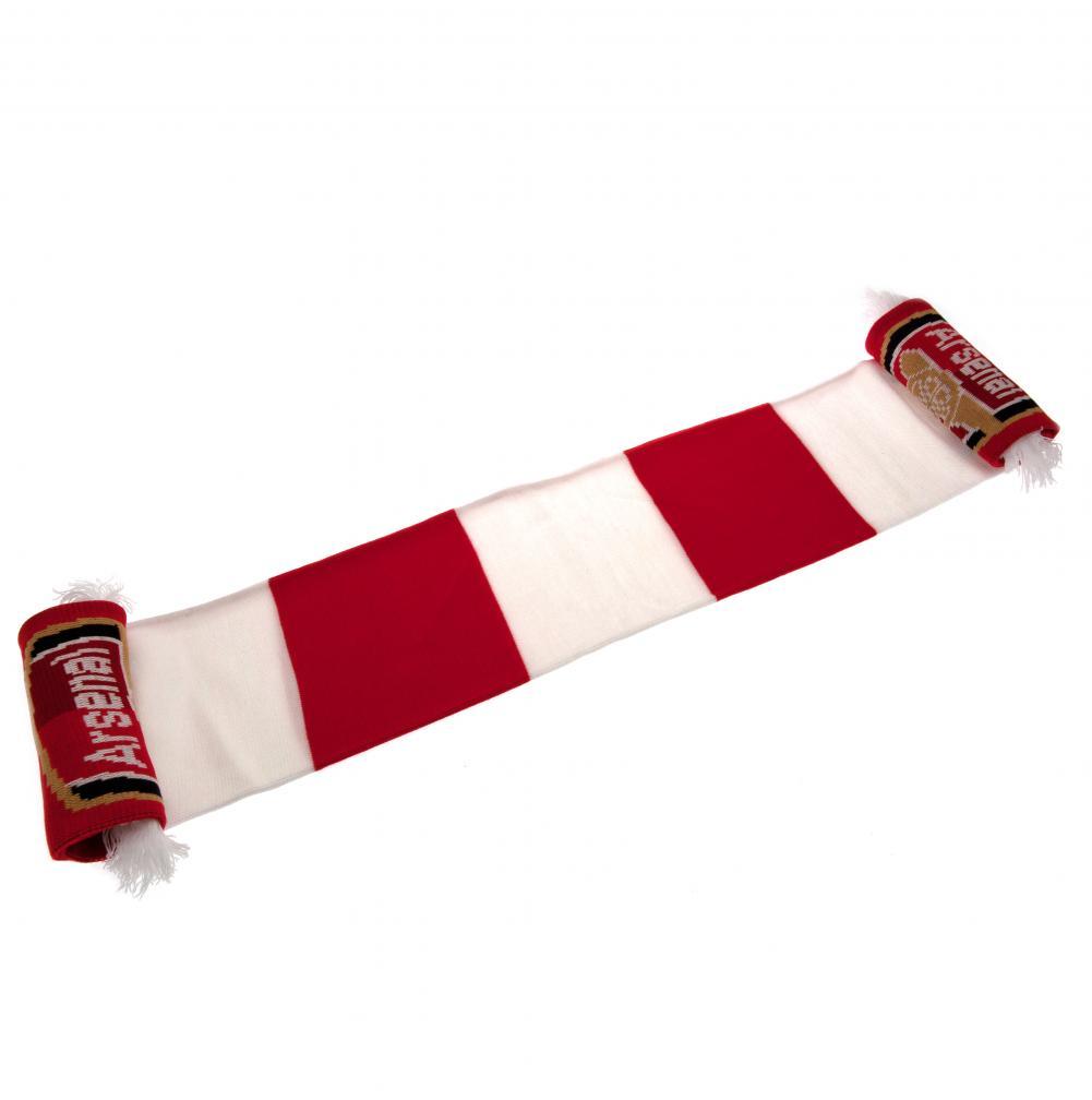 Arsenal FC Wool Bar Scarf - Official Football Team Fan Gift for Men & Women - Perfect for Match Days, Pub Nights & Cold Weather