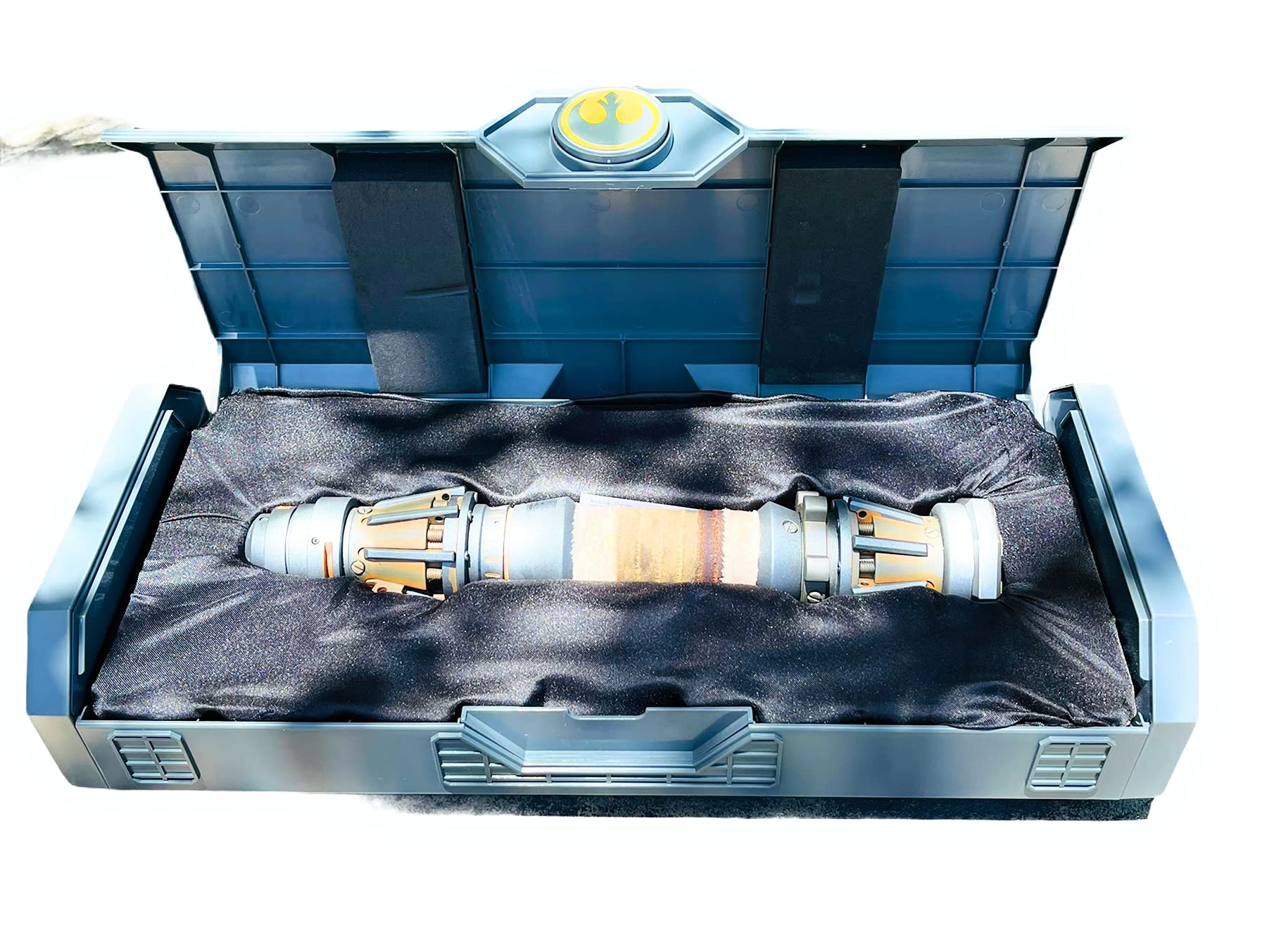 Rey's Legacy Lightsaber with Yellow Blade - Premium Collectible Star Wars Replica for Cosplay, Display & Gifting