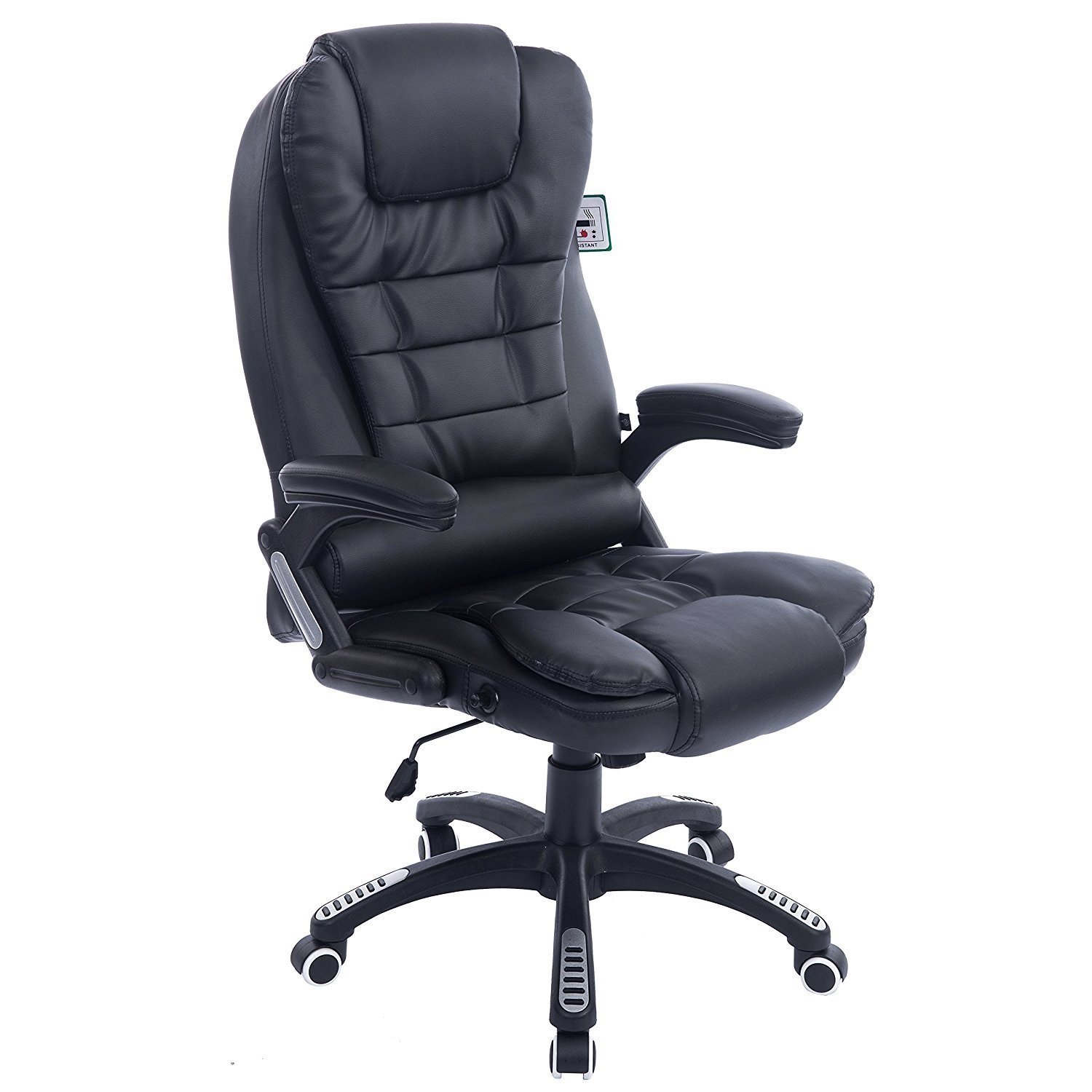 Premium High Back Executive Office Chair with Extra Padding & Recline - Black - Ideal for Home Office, Conference Rooms & Long Work Sessions