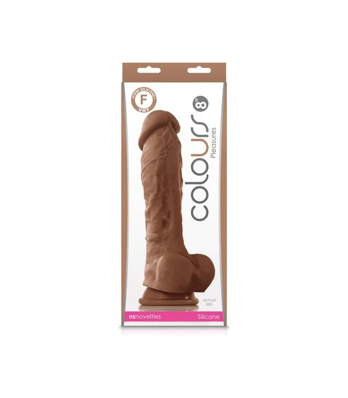 20cm Realistic Brown Dildo for Adults - Soft & Flexible Silicone Sex Toy for Solo Play & Couples Pleasure