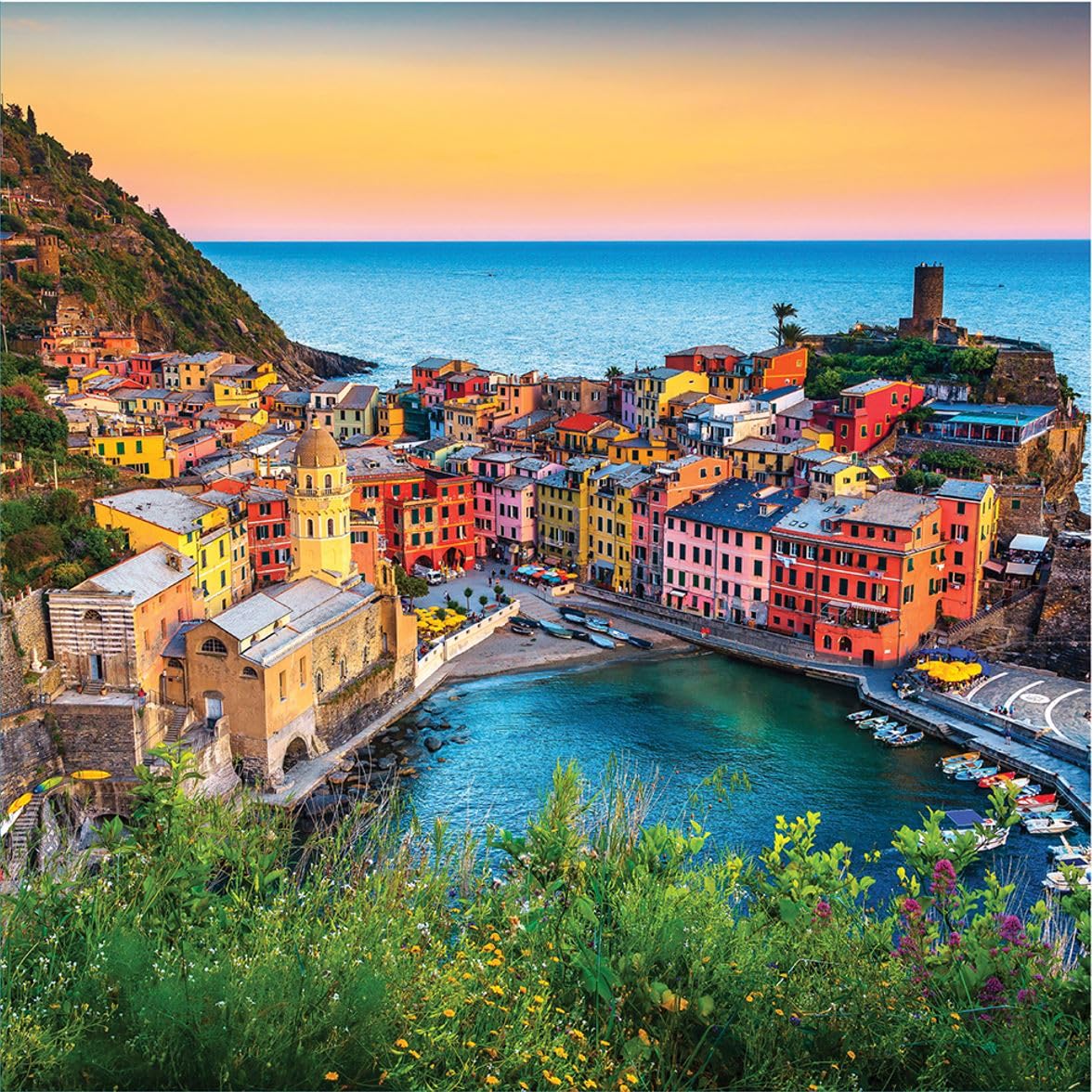 Good Puzzle Co. 500-Piece Cinque Terre Jigsaw Puzzle - Eco-Friendly 100% Recycled FSC Paper, Fun Family Activity & Thoughtful Gift for Adults & Kids | Perfect for Relaxation, Game Nights & Home Decor