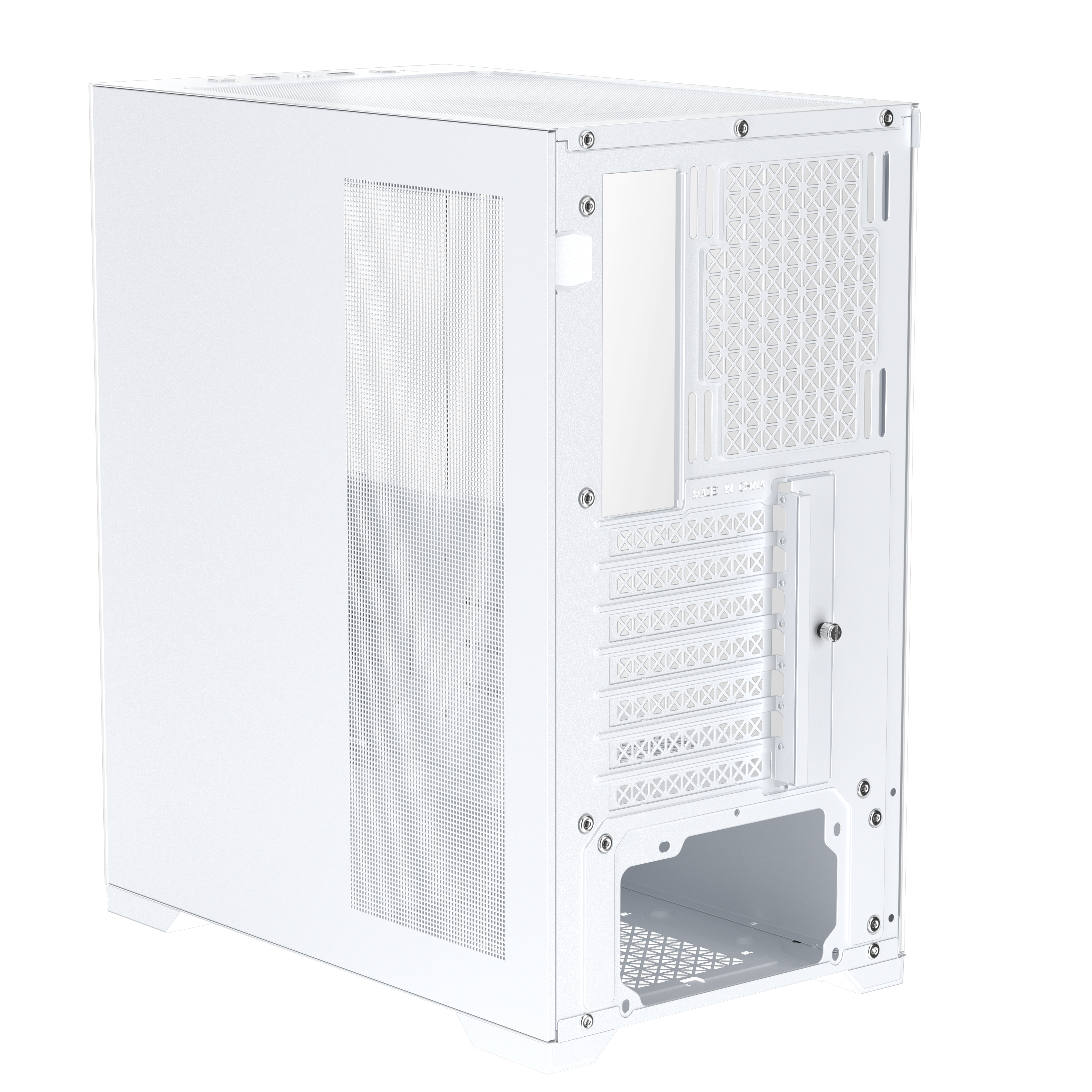 1st Player MI7 ATX/M ATX/Mini-ITX PC Gaming Case - White | Compact Design for High-Performance Gaming Rigs & Home Office Setups
