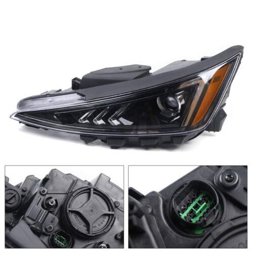 2019-2020 Hyundai Elantra Headlight Assembly Set - Driver & Passenger Side (Left+Right) Replacement Parts - Perfect for Night Driving & Foggy Conditions