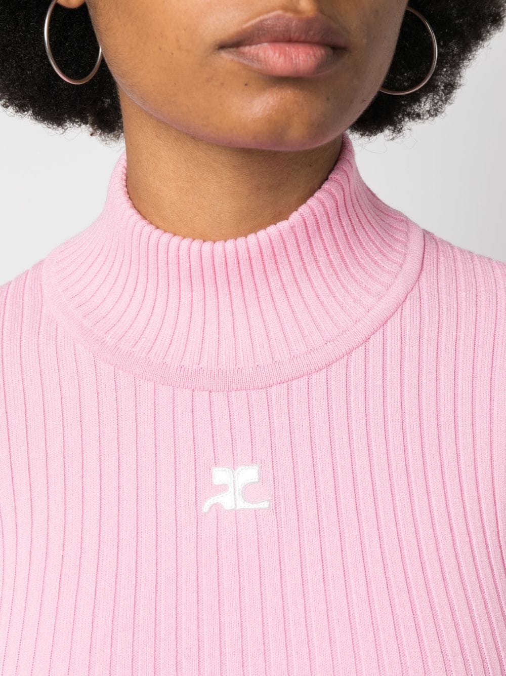 COURREGES PRE Pink Sweater for Women - Soft & Stylish Knitwear for Casual Outings & Fall Fashion