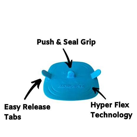 Universal Vacuum Seal Lids for Food Storage Containers - 4 Sizes Blue Airtight Lids | Extends Freshness & Prevents Spoilage | Perfect for Meal Prep, Leftovers & Sous Vide Cooking
