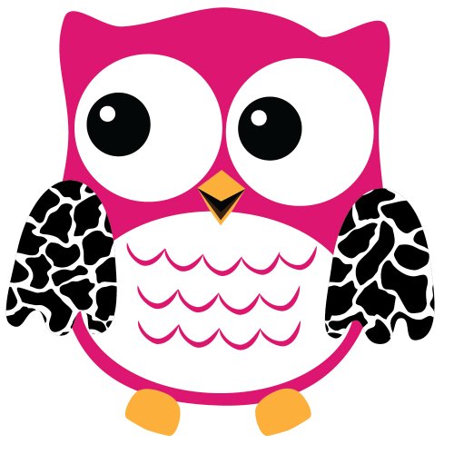 Fat Owl: Pink & Black
