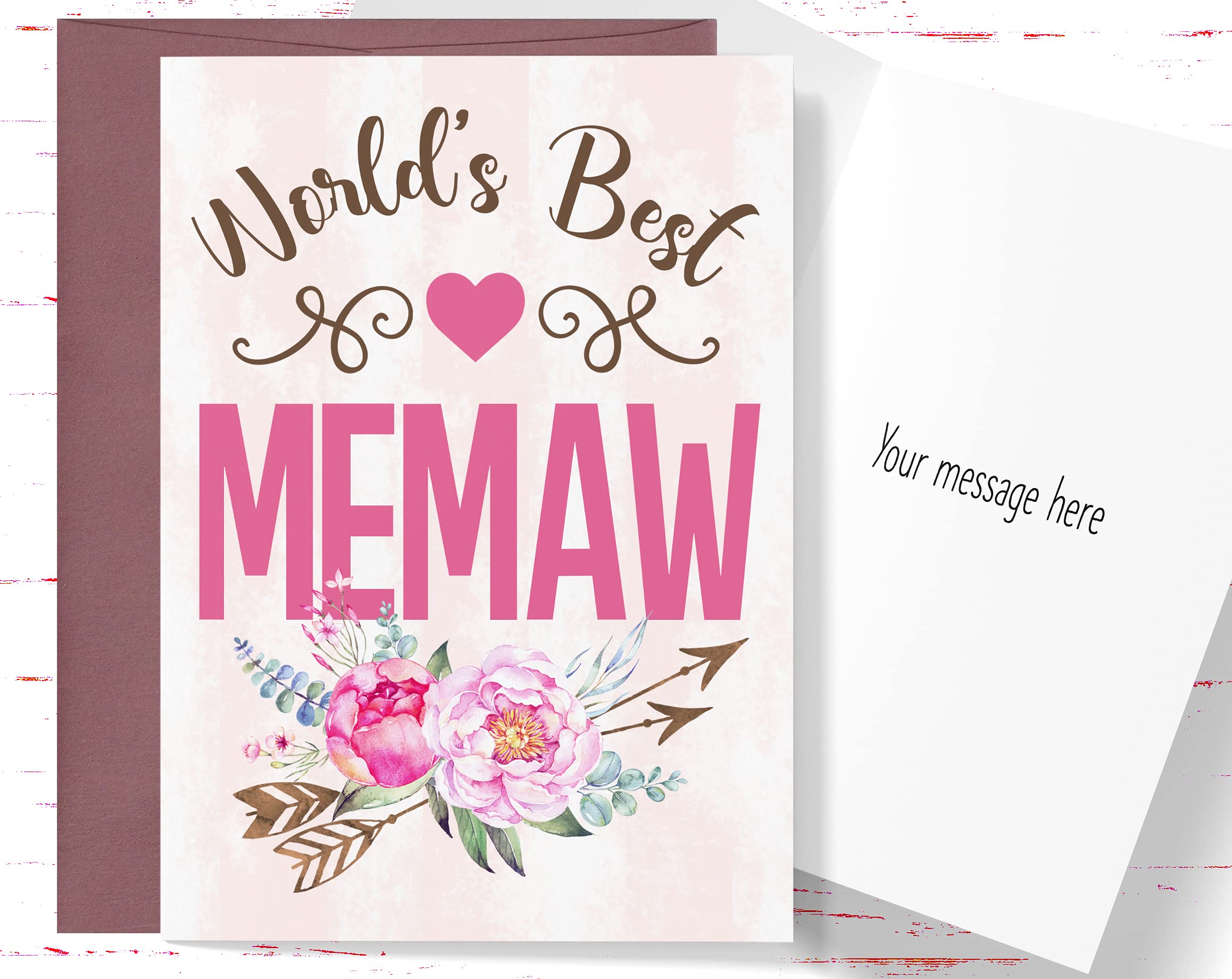 Best Memaw Greeting Cards for Mother's Day, Birthday & All Occasions - Heartfelt Grandma Cards for Special Moments & Celebrations