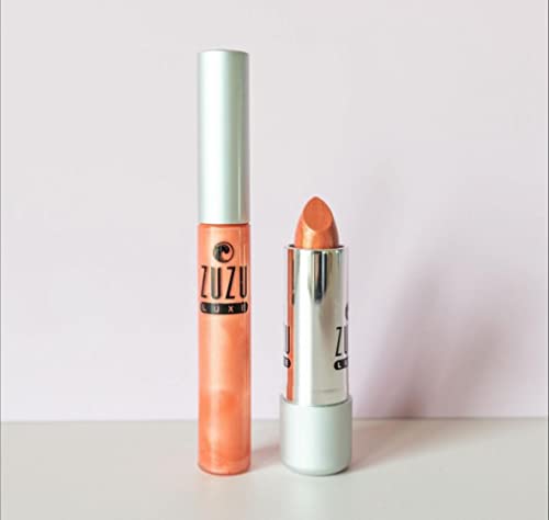 Zuzu Luxe Sheer Gloss - Organic Vegan Lip Gloss, Paraben & Gluten Free, Cruelty-Free & Non-GMO, 0.17oz, Dolce Vita Seashell Pink - Perfect for Everyday Wear & Special Occasions