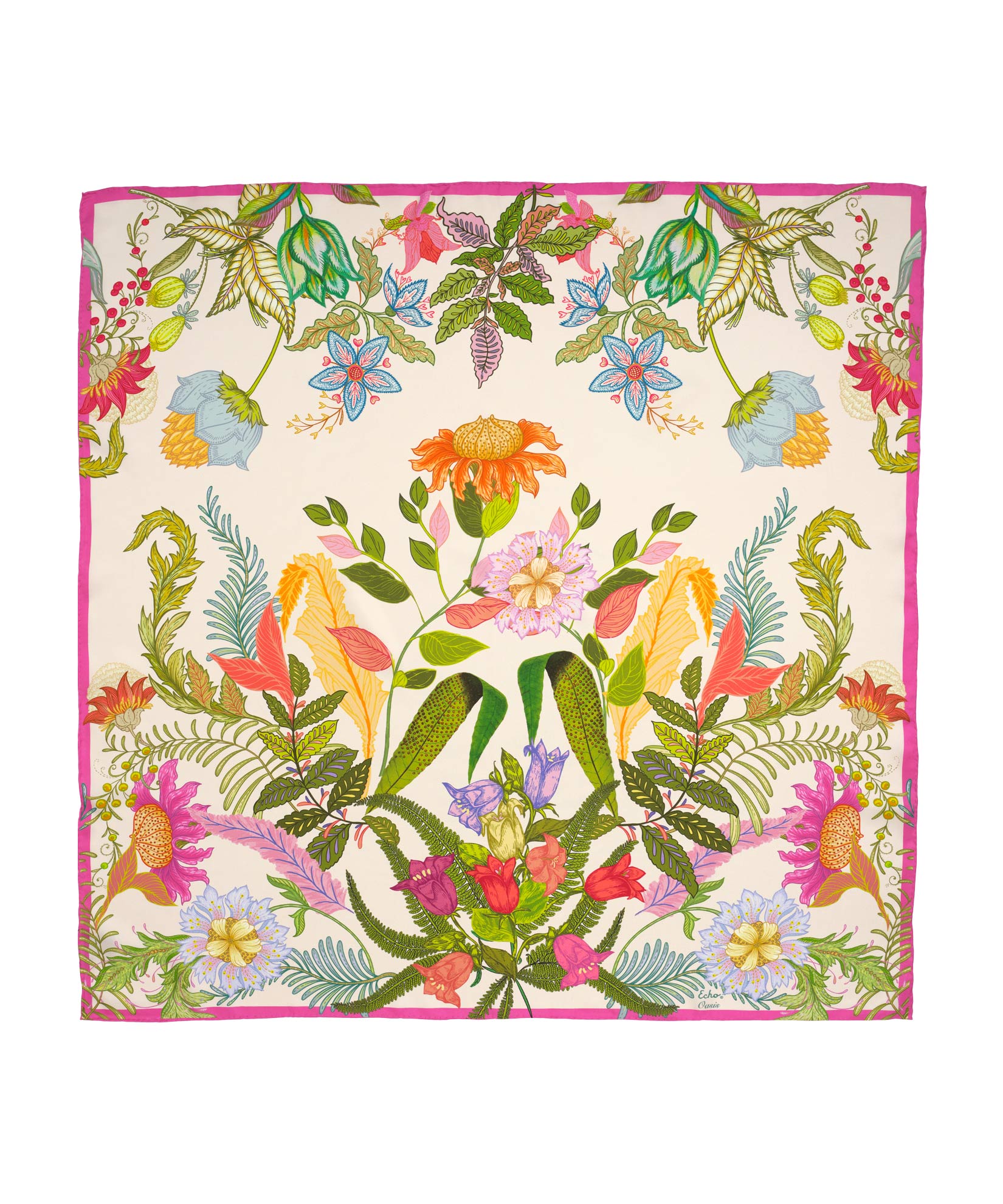 Oasis 35 Silk Square Scarf - Luxury Fashion Accessory for Women, Elegant Square Silk Scarf for Office, Travel & Special Occasions