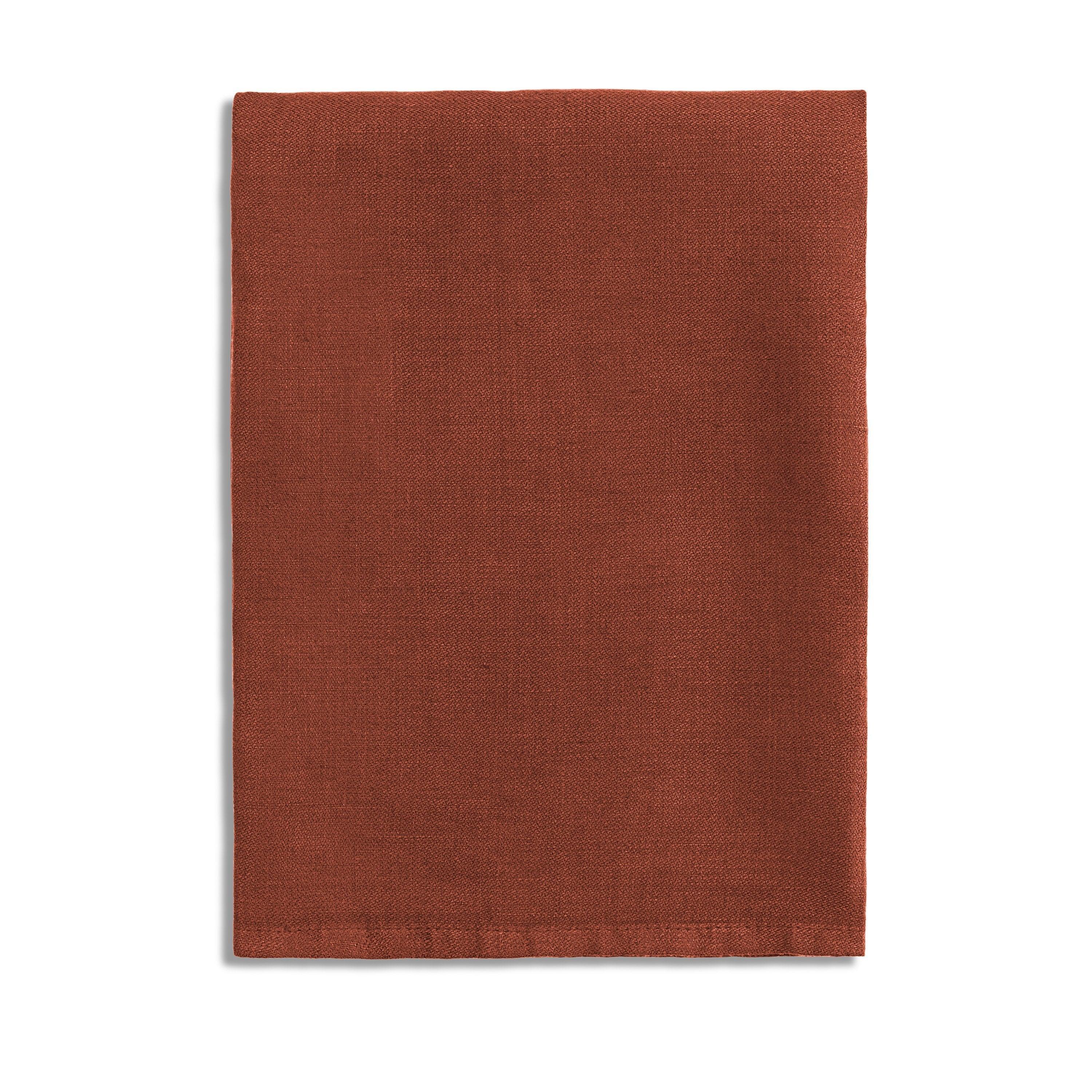 Premium Linen Sateen Napkins Set of 4 - Soft & Elegant Brick Red Dinner Napkins for Formal Dining, Wedding, Holiday Table Setting & Special Occasions