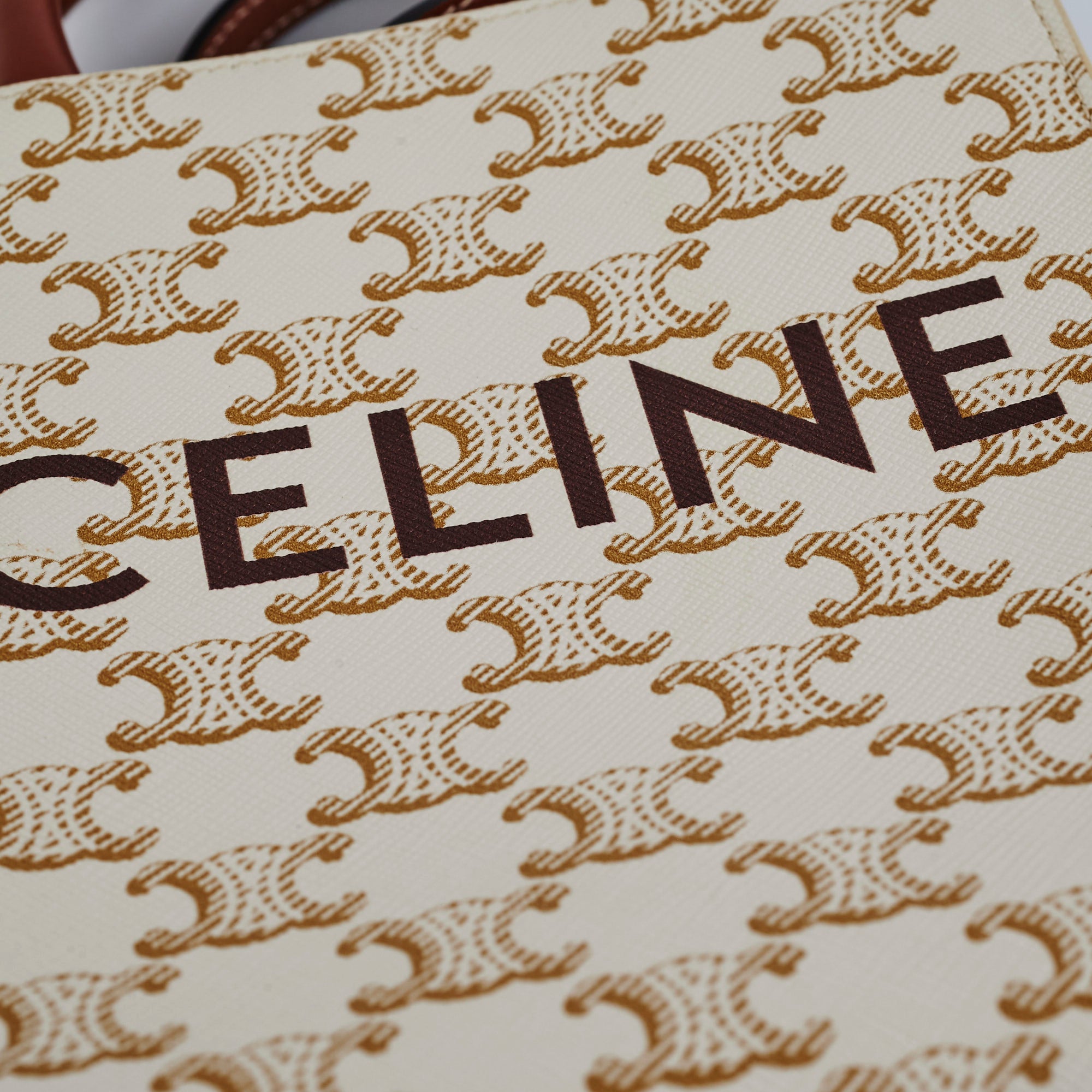 Celine Mini Vertical Cabas Canvas Logo Tote Bag - Luxury Designer Handbag for Women - Perfect for Work, Travel & Everyday Use