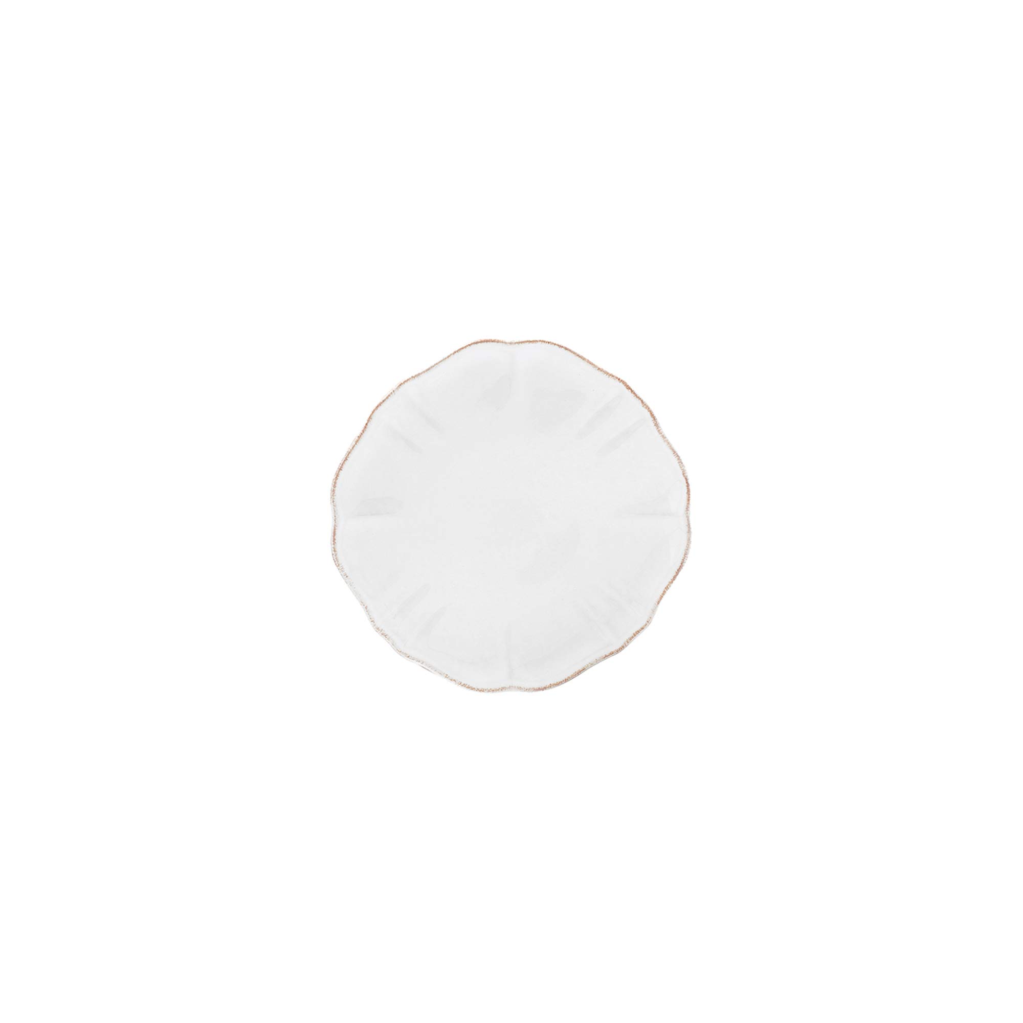 Casafina 7-Inch Ceramic Bread Plate - White Stoneware Dinnerware Set | Microwave & Dishwasher Safe | Food Safe Glaze | Restaurant Quality Tableware for Breakfast, Brunch & Dinner Serving