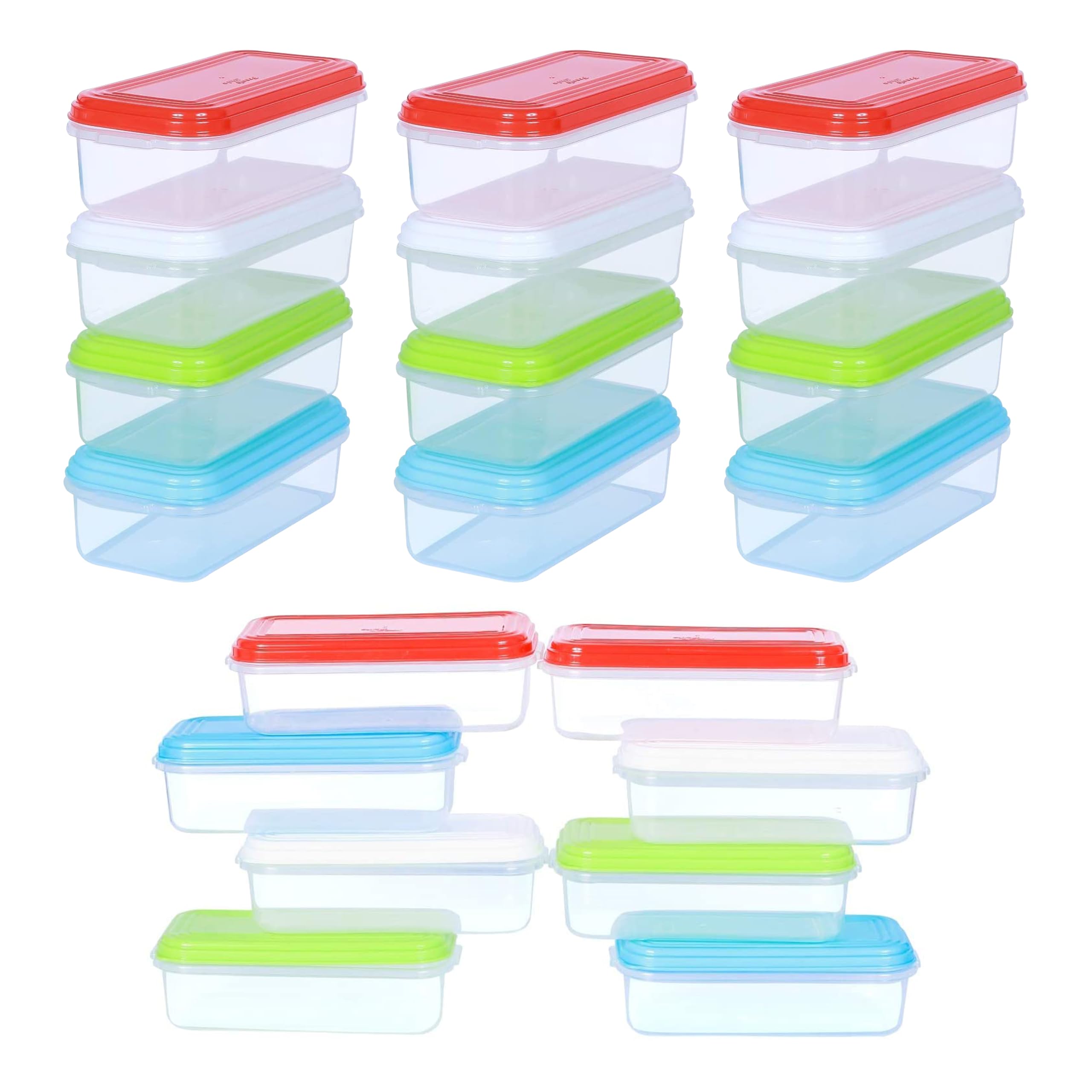 ARSUK 16-Pack Baby Food Storage Containers (8.5 oz/250ml) - BPA Free Plastic Freezer-Safe Containers with Lids - Microwave & Dishwasher Safe Snack Pots for Toddlers - Perfect for Meal Prep, Breast Milk Storage, and On-the-Go Snacks