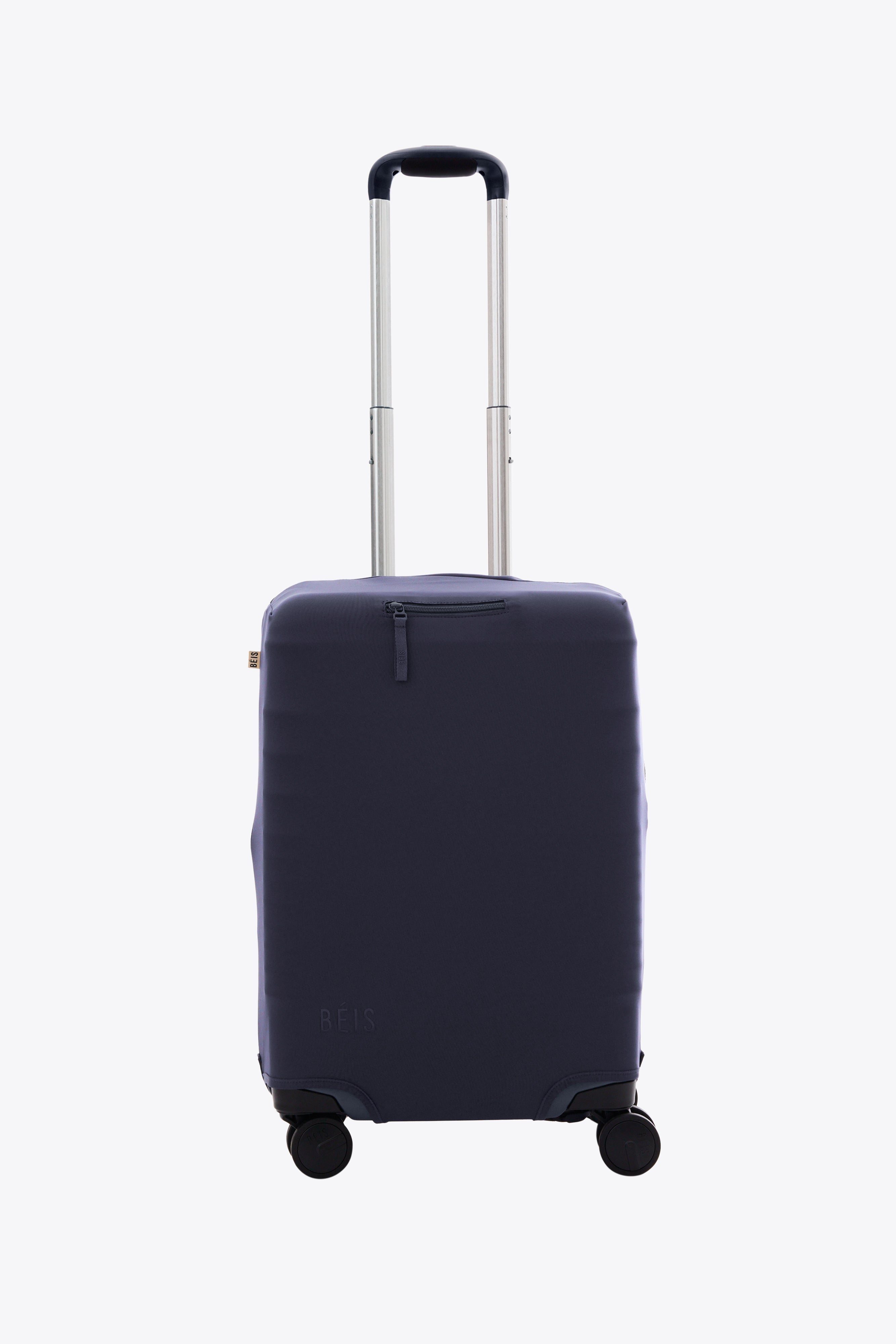 Navy Carry On Luggage Cover - Waterproof & Scratch Resistant Travel Suitcase Protector for Airplane, Train & Business Trips