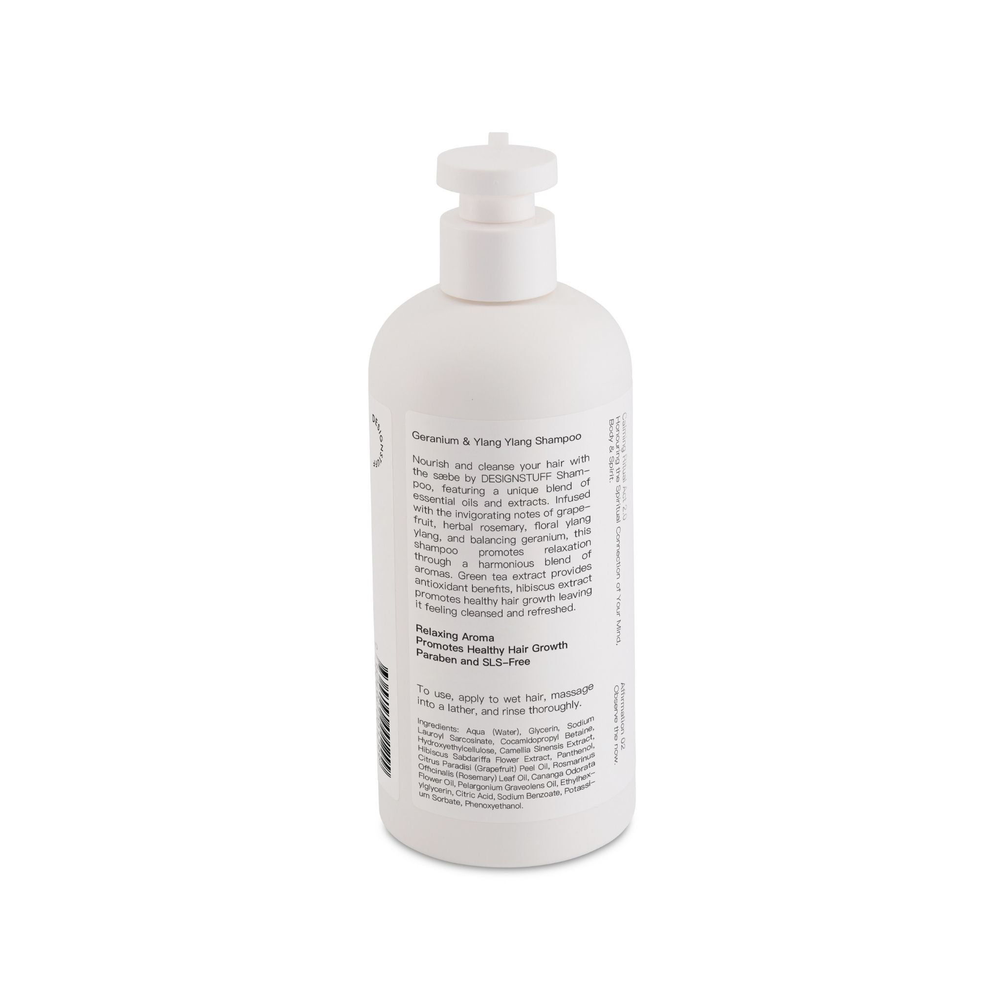 DESIGNSTUFF Saebe Shampoo with Green Tea & Hibiscus Extract - 500ml for Hydration & Scalp Care - Perfect for Dry, Damaged Hair & Daily Hair Care Routine