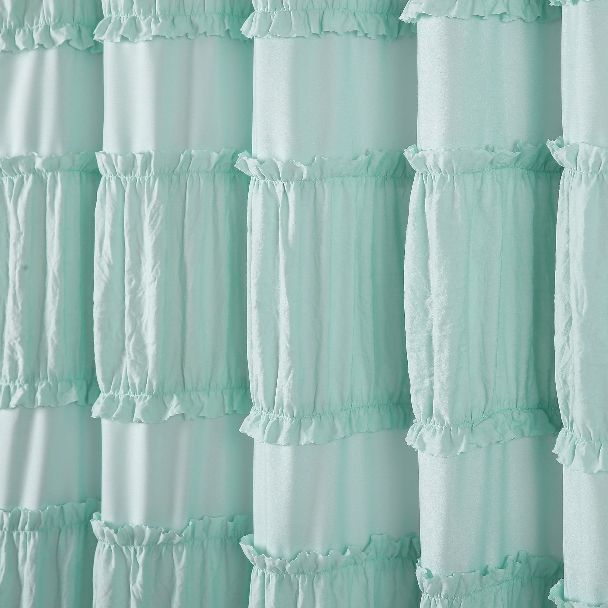 Nova Ruffle Shower Curtain - Waterproof Bathroom Decor with Elegant Ruffles for Modern Home, Perfect for Bathroom, Guest Room, and Spa Retreat