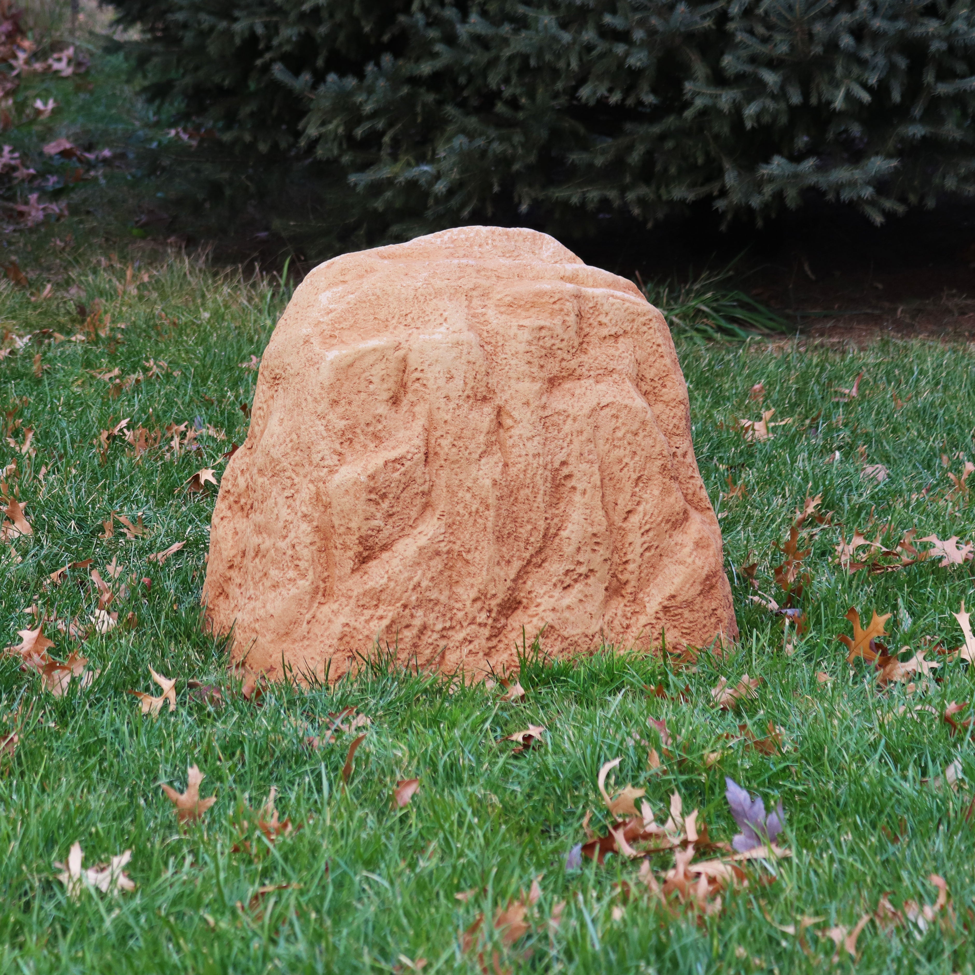 Sunnydaze Polyresin Landscape Rock Cover with Stakes - Decorative Yard Rock Cover for Outdoor Garden, Lawn, and Patio - Weatherproof and UV Resistant - Perfect for Hiding Utility Boxes, Cables, and Unsightly Areas