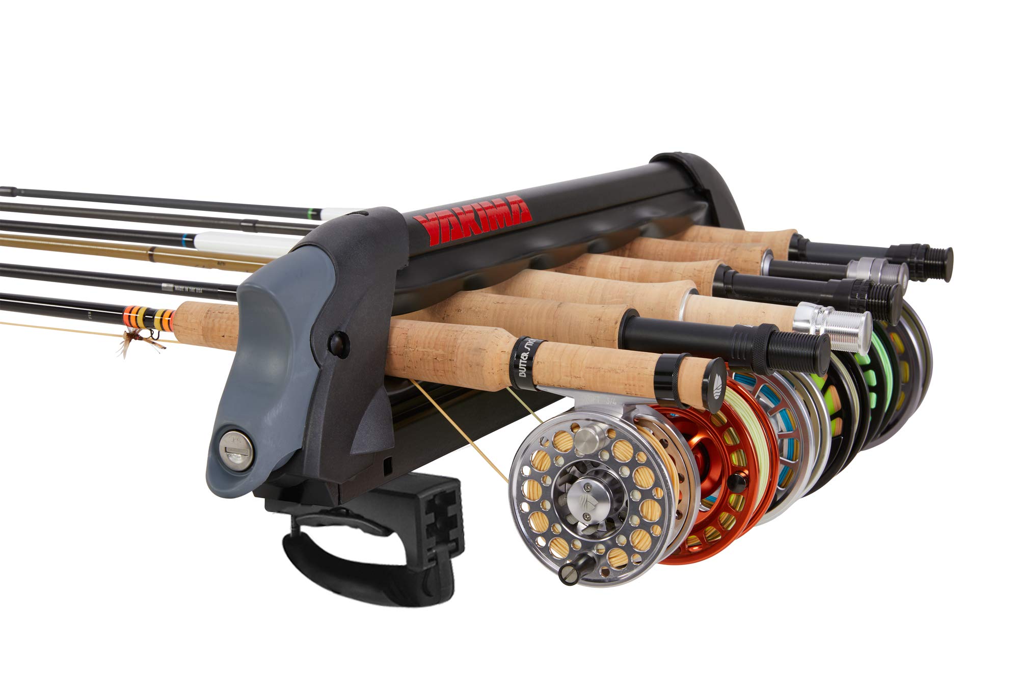 Yakima Fishing Rod and Ski Rack for Cars - ReelDeal 4 Ski & 2 Snowboard Holder with SKS Locks - Perfect for Road Trips, Outdoor Adventures, and Secure Gear Transport