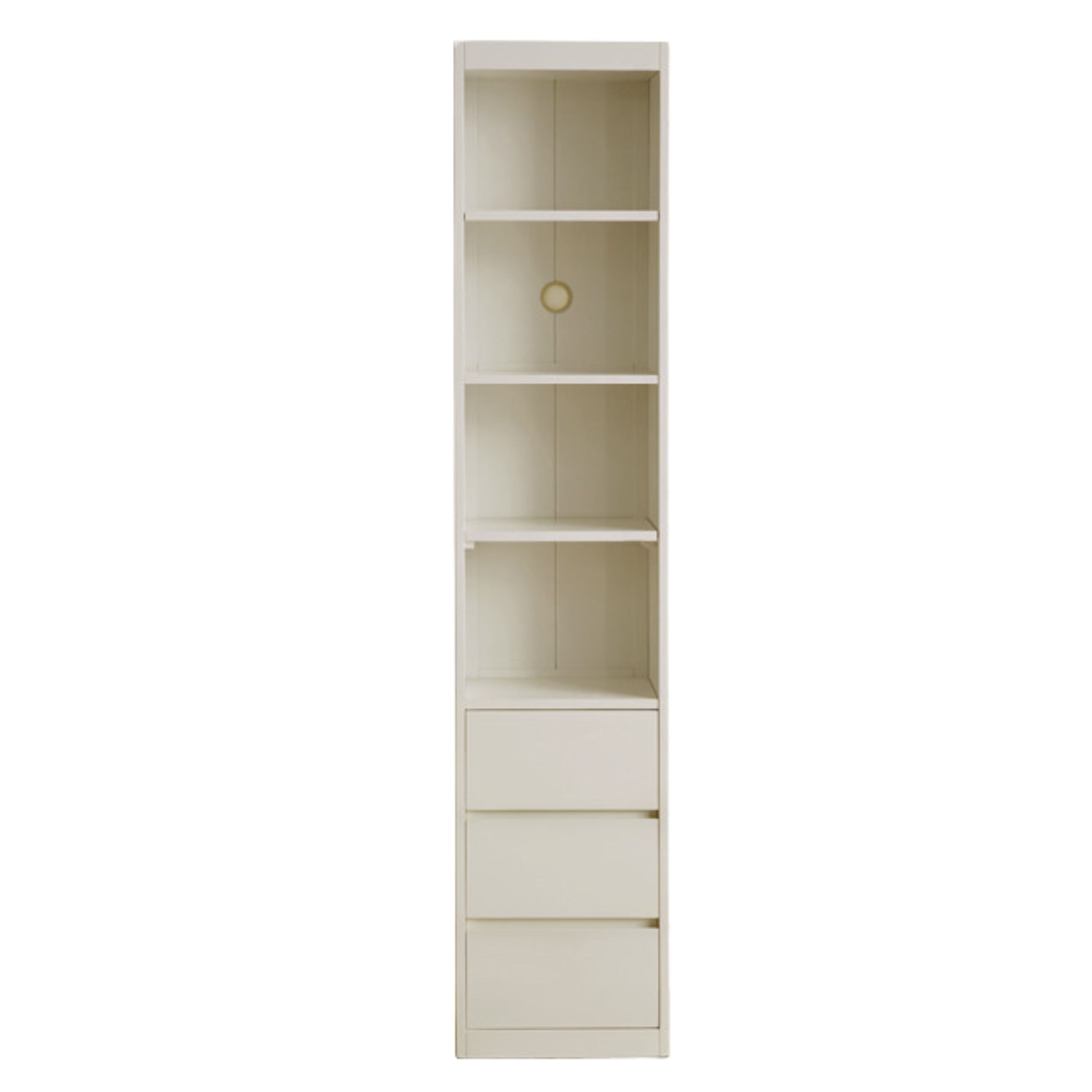 16.5x11.8x78.7 inch / 42.5x30x200сm / white color / three-drawer bookcase
