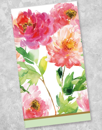Blossom Trio Guest Towel Napkins - 36 Count Cotton Bathroom Hand Towels for Elegant Dinner Parties, Bridal Showers & Home Decor