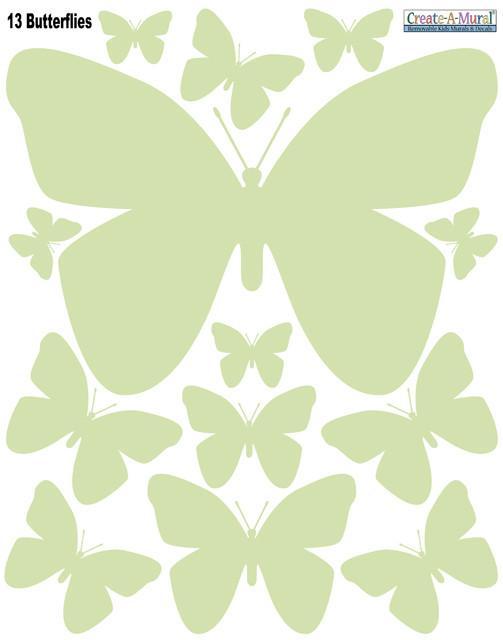 Beautiful Sage Butterfly Wall Decals - Removable Vinyl Stickers for Nursery, Bedroom & Home Decor - Perfect for Kids Room, Living Room & Office Wall Art