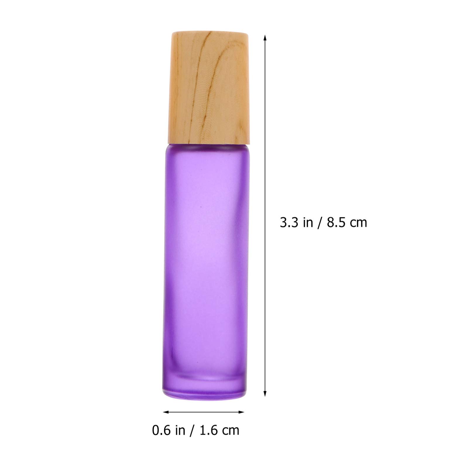 Lurrose 5 Pack 10ml Glass Roll-On Perfume Bottles - Essential Oil Roller Bottles, Leak Proof Travel Containers for Fragrance, Aromatherapy & DIY Liquids (Purple) - Perfect for Travel, Gifts & Home Use