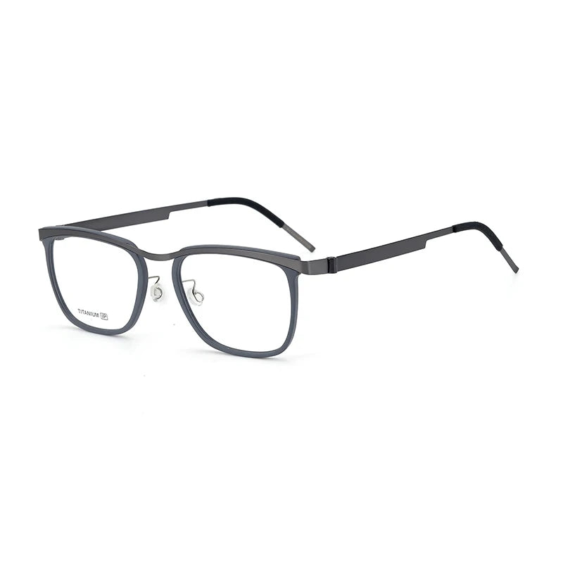 Aimee 9908 Unisex Square Titanium Acetate Eyeglasses - Lightweight Durable Full Rim Glasses for Men & Women | Perfect for Office, Reading & Everyday Use