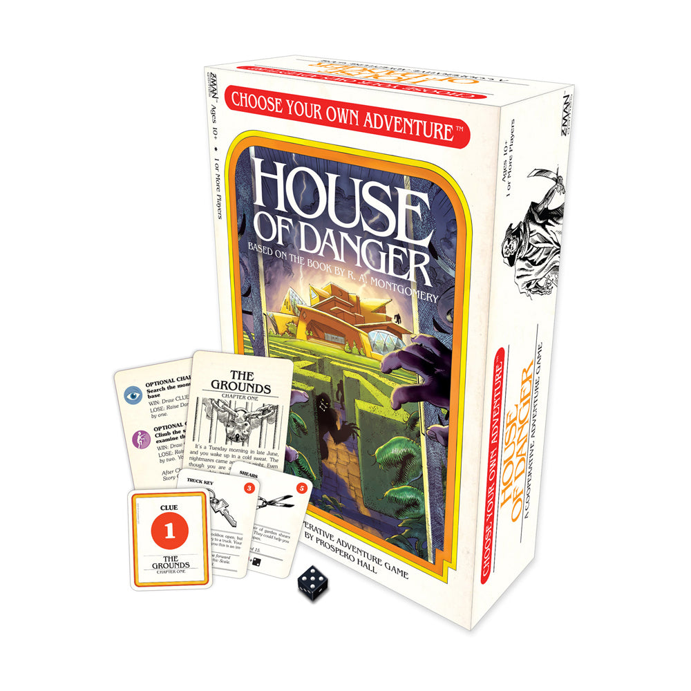 Z-Man Games House of Danger - Choose Your Own Adventure Board Game for Adults & Teens | Perfect for Family Game Night & Party Entertainment