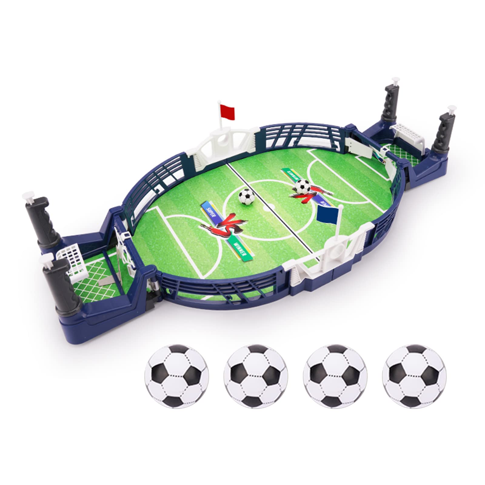 Mini Foosball Table Top Game - Portable Desktop Soccer Game for Kids & Adults - Perfect for Office, Home, and Party Entertainment
