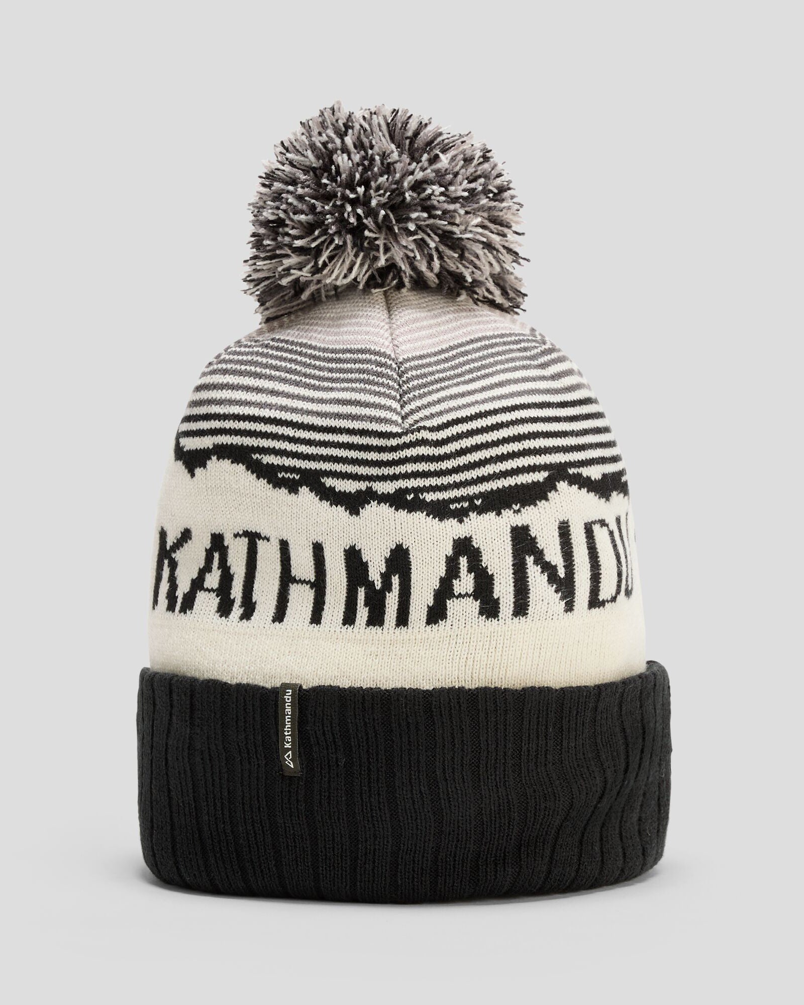 MTN Skies Pompom Beanie - Soft Winter Knit Hat for Women & Men - Black, White, Grey - Warm Fleece Lined Beanie for Cold Weather, Outdoor Activities & Casual Fashion