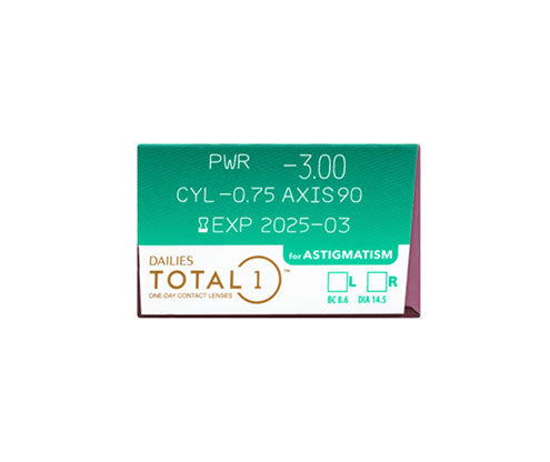 DAILIES TOTAL 1 Contact Lenses for Astigmatism - 30 Pack (Monthly Supply) | Premium Comfort for Dry Eyes & Active Lifestyles