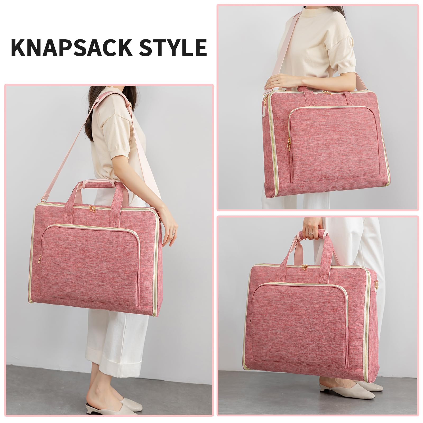 Large Travel Garment Bag with Adjustable Strap - Perfect for Suits & Dresses