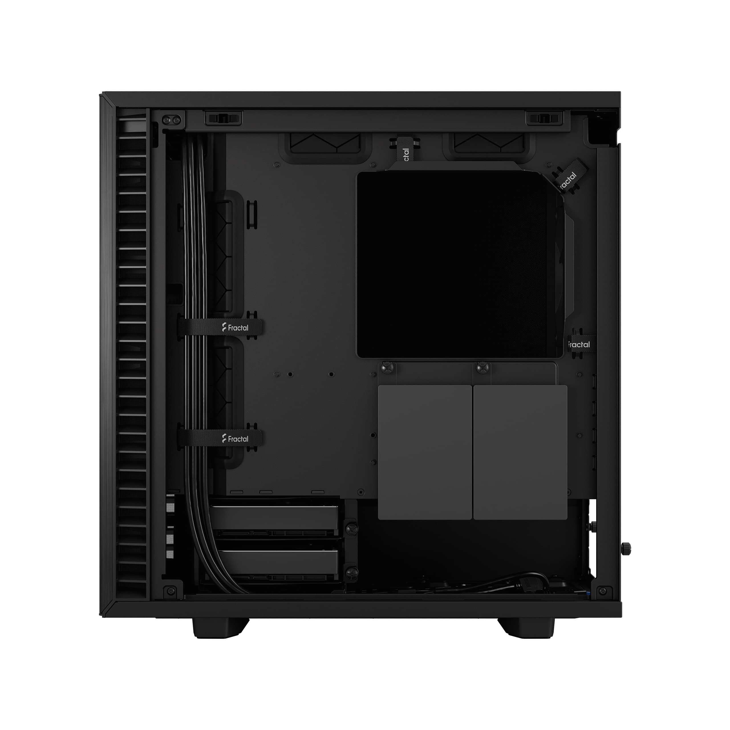 Fractal Design Define 7 Mini Black Micro ATX PC Case - Brushed Aluminum/Steel, Silent Mini Tower Computer Chassis for Home/Office/Gaming Workstation