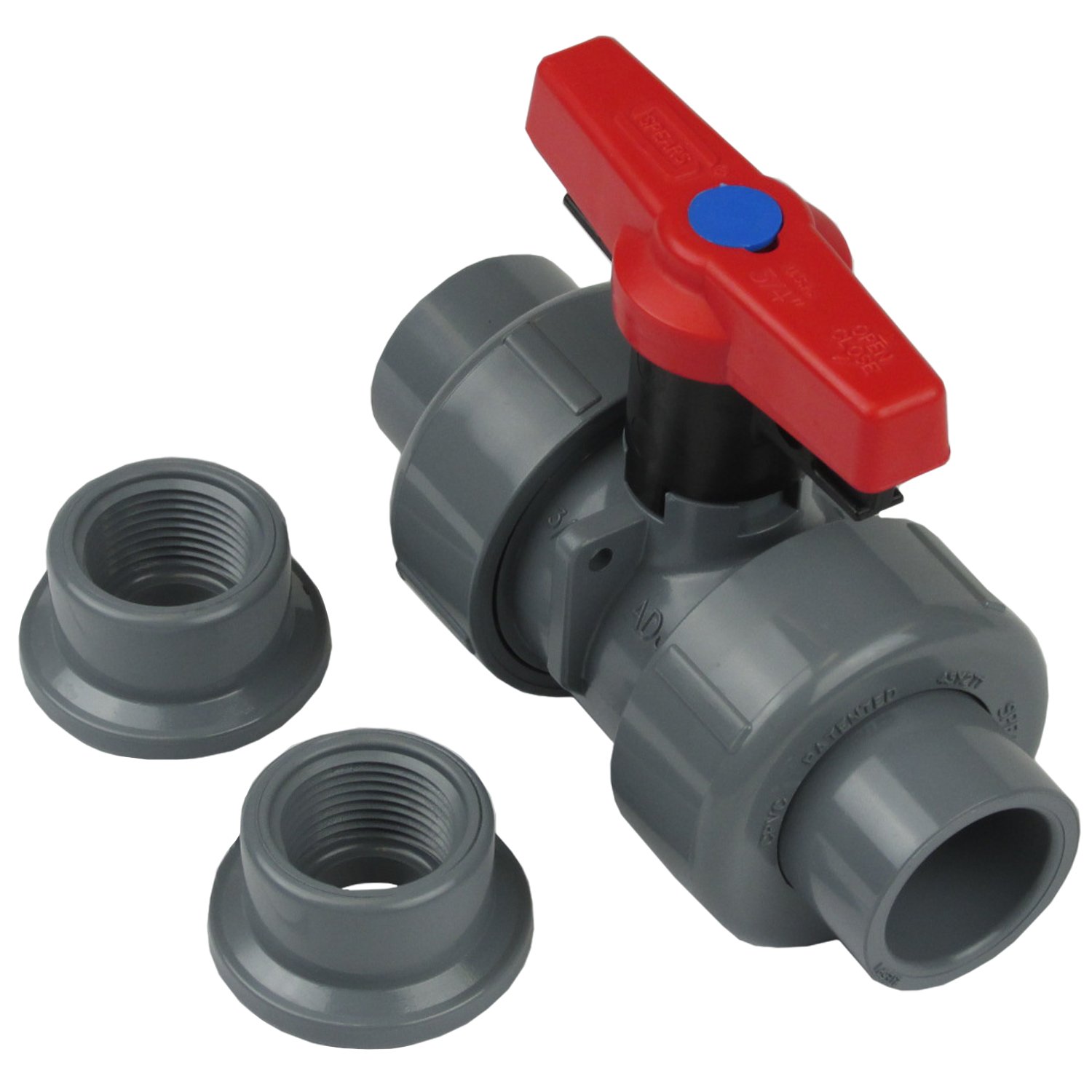 Spears 1829-007C CPVC Schedule 80 True Union 2000 Ball Valves - High Pressure Industrial Plumbing for Water & Chemical Applications