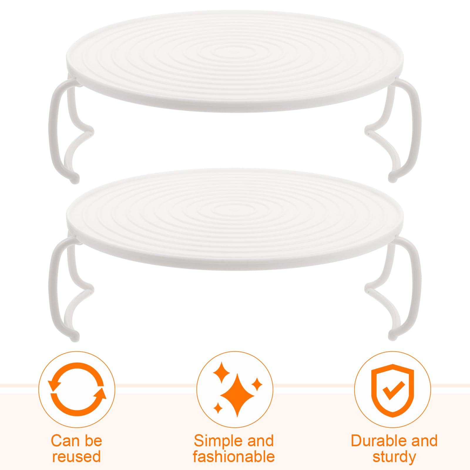 2-Pack Microwave Plate Stacker & Grill Rack - Durable Plastic Baking Tray for Oven & Microwave - Perfect for Bacon, Snacks & Cooking Accessories - Ideal for Meal Prep, Reheating & Small Kitchen Spaces