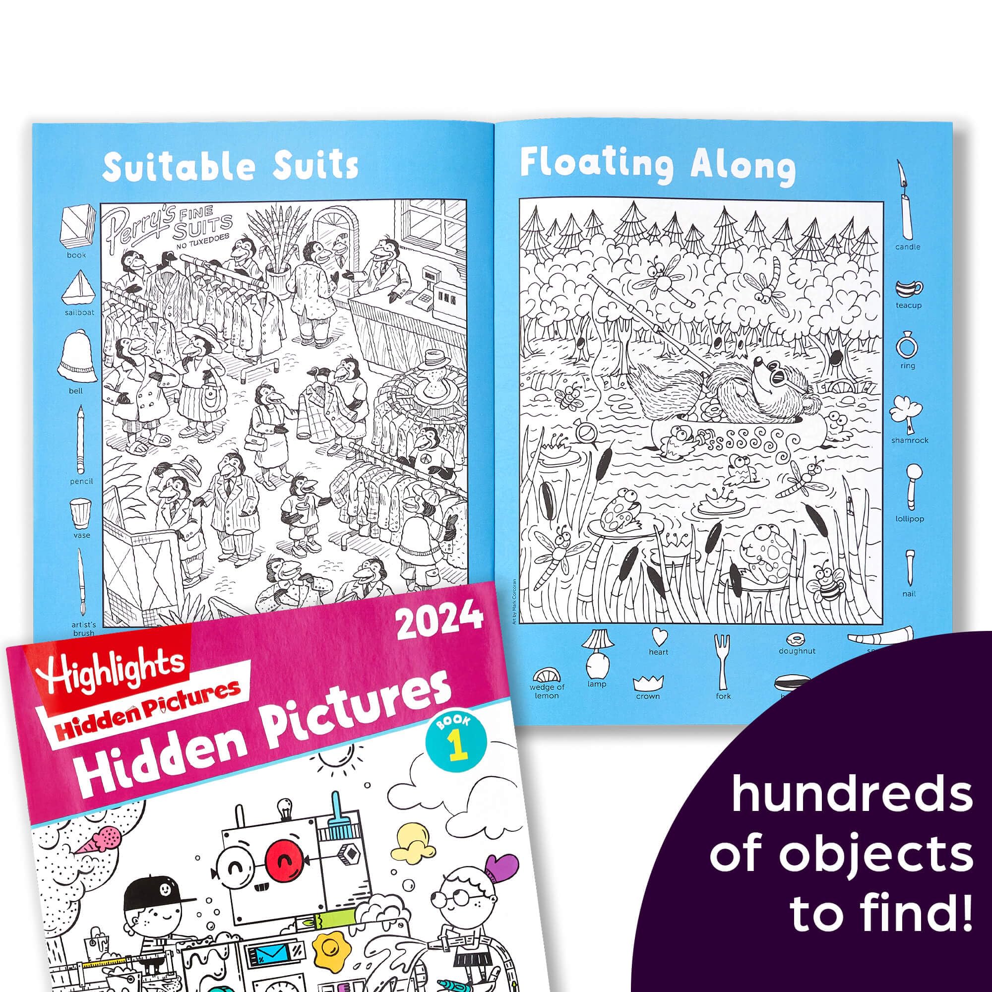 Hidden Pictures Activity Books for Kids Ages 6+ | 4-Book Set with Seek & Find Games | Screen-Free Travel Entertainment | Doubles as Coloring Books | Perfect for Road Trips, Airplane Rides & Rainy Day Fun (2024 Edition)
