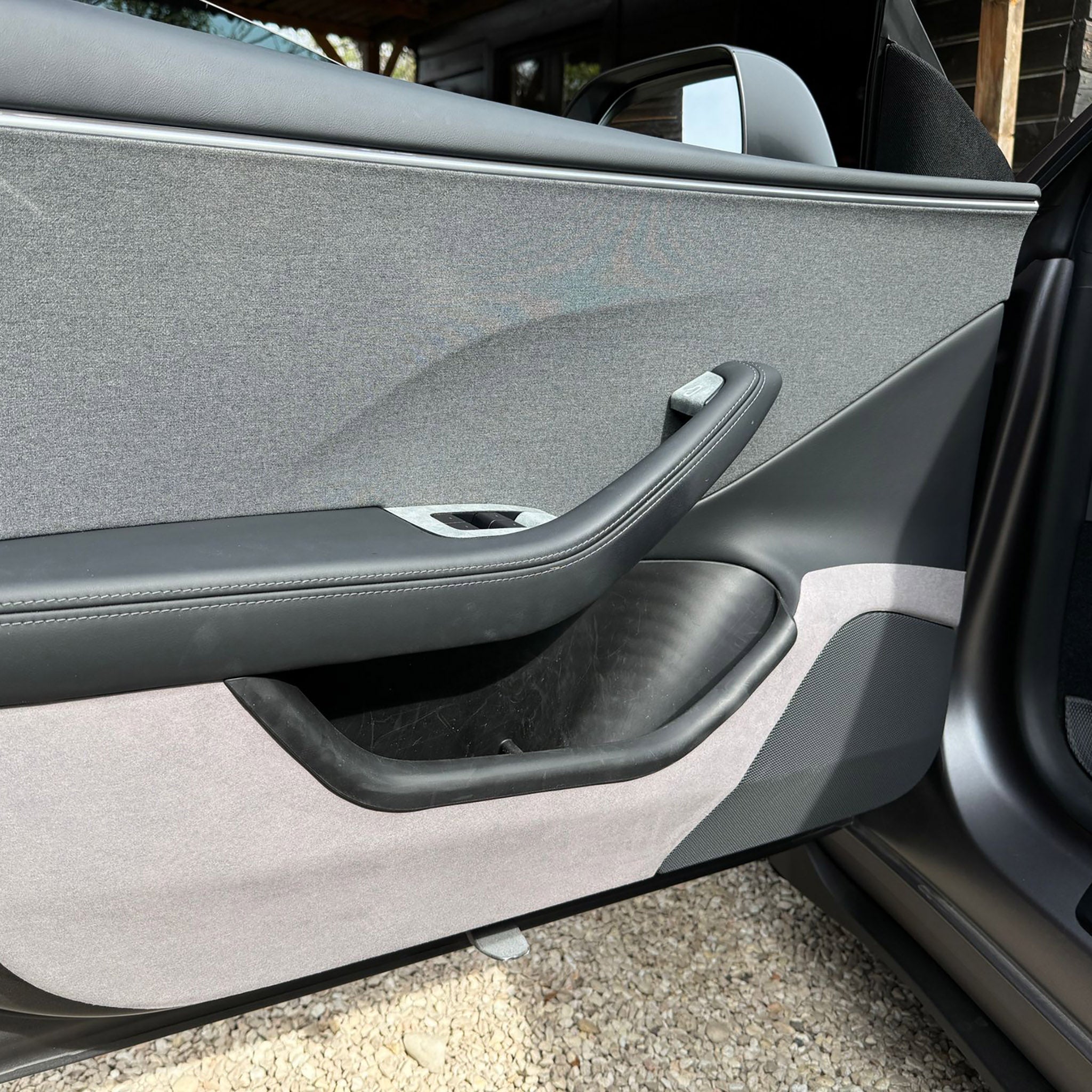 2024+ Tesla Model 3 Highland Suede Anti-Kick Door Panel Protector - Premium Interior Car Accessories for Scratch Protection & Style Enhancement (Perfect for Family, Pets & Daily Commute)