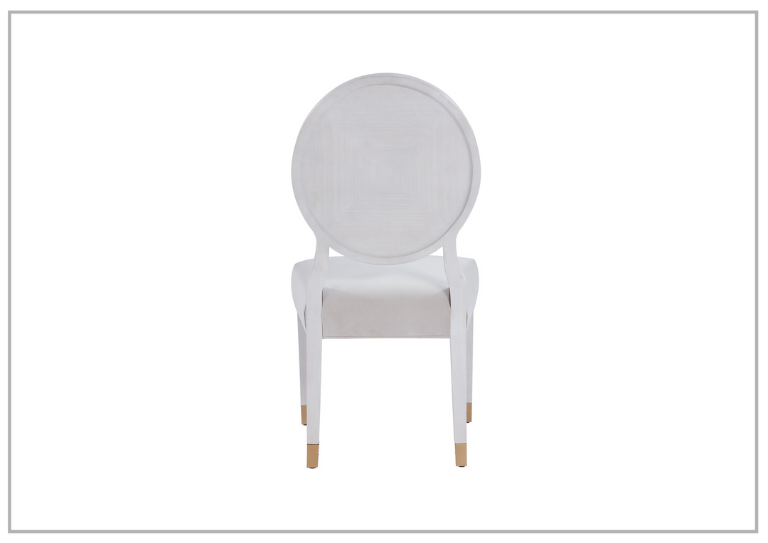 Universal Love Joy Bliss Oval Side Chair with Gold Metal Capped Legs - Elegant Accent Chair for Living Room, Bedroom, or Office Decor