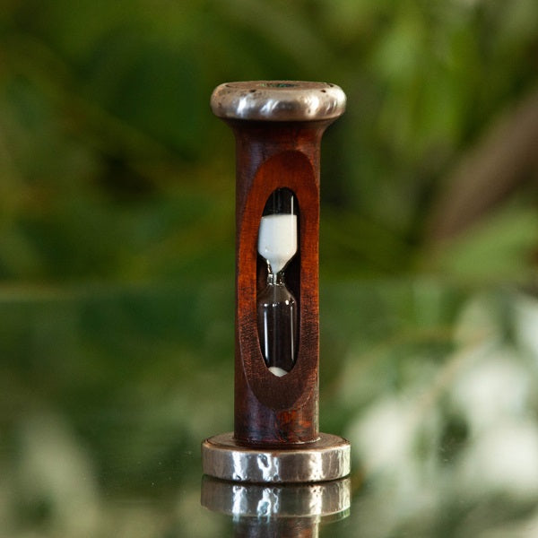 3 Minute Antique Wood Sand Timer - Pewter or Copper Finish - Perfect for Board Games, Classroom Activities & Home Décor