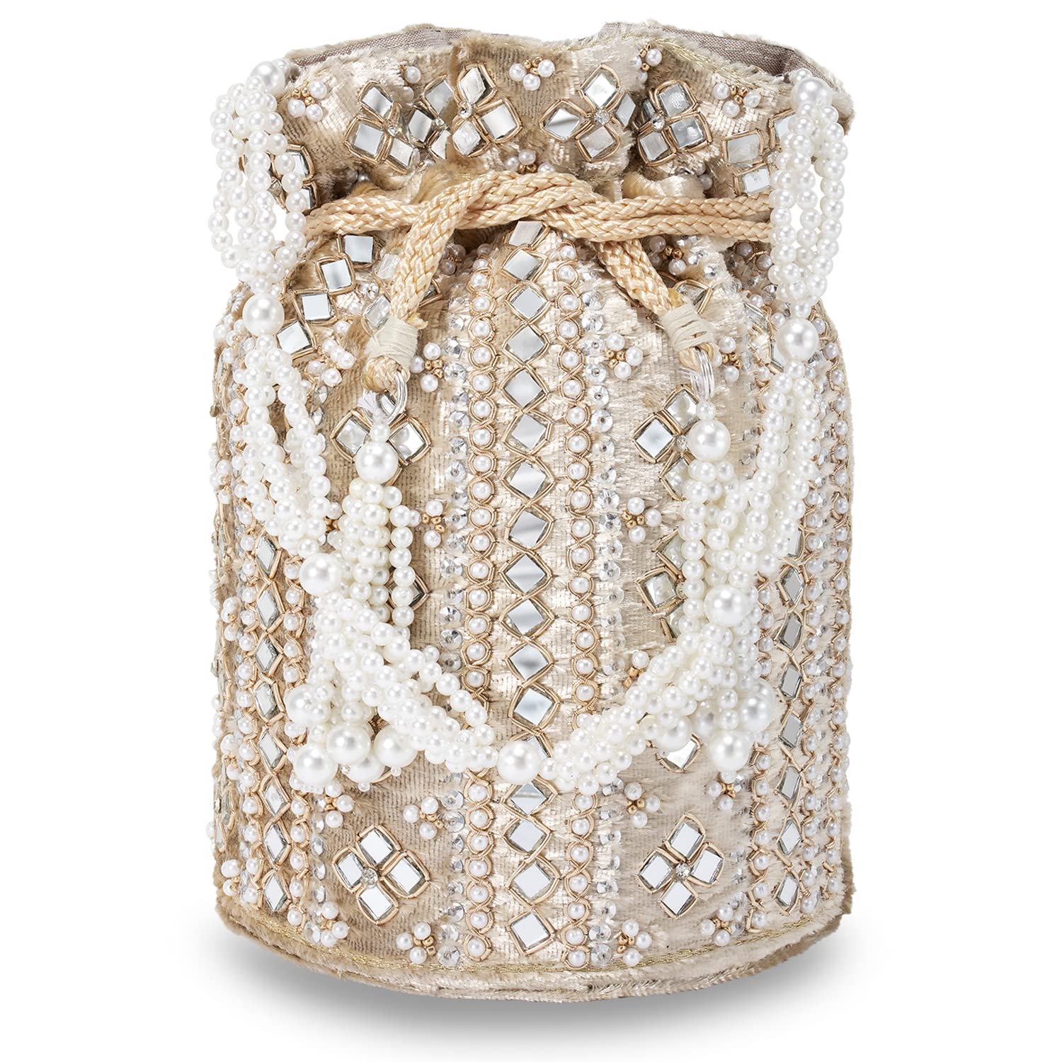 **Aheli Indian Potli Bags for Women | Ethnic Embroidered Clutch Purse with Drawstring | Perfect for Weddings, Evening Parties & Festive Occasions**