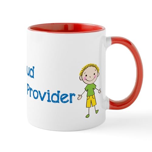 White/Red Inside - Proud Daycare Provider Mugs