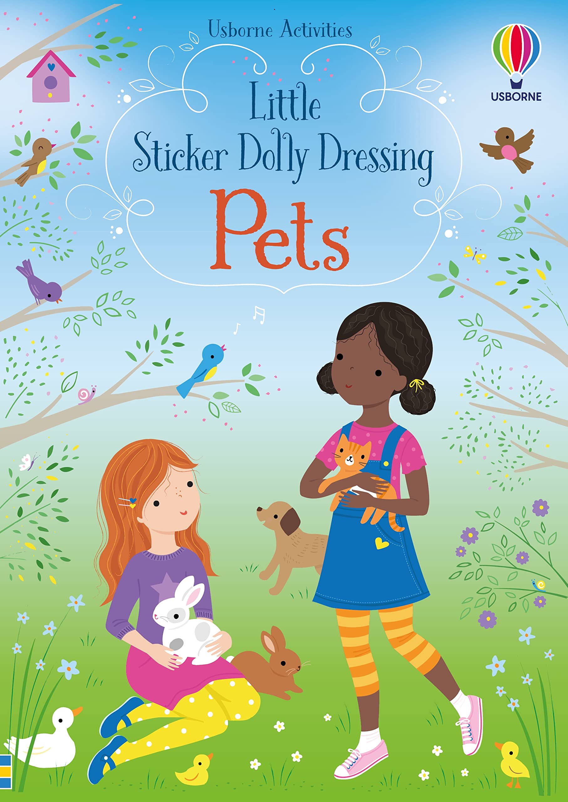 Little Sticker Dolly Dressing Pets Activity Book by Fiona Watt - Usborne Softcover | Creative Play for Kids, DIY Pet Costume Stickers, Fun Educational Toy for Girls & Boys Ages 4-8