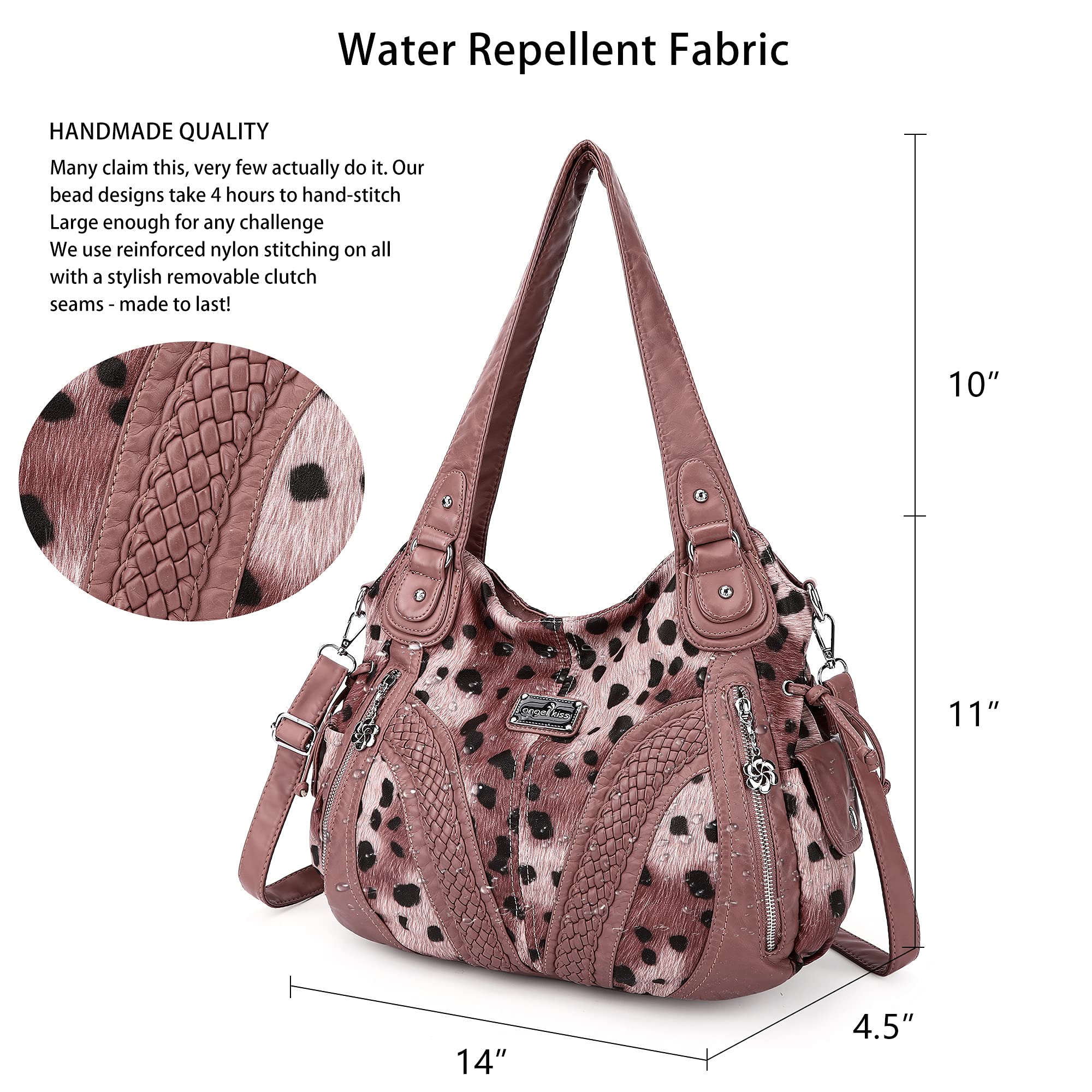 Women's Fashion Tote Bag & Shoulder Purse - Washed Synthetic Leather Top Handle Satchel Handbag for Work, Travel & Everyday Use