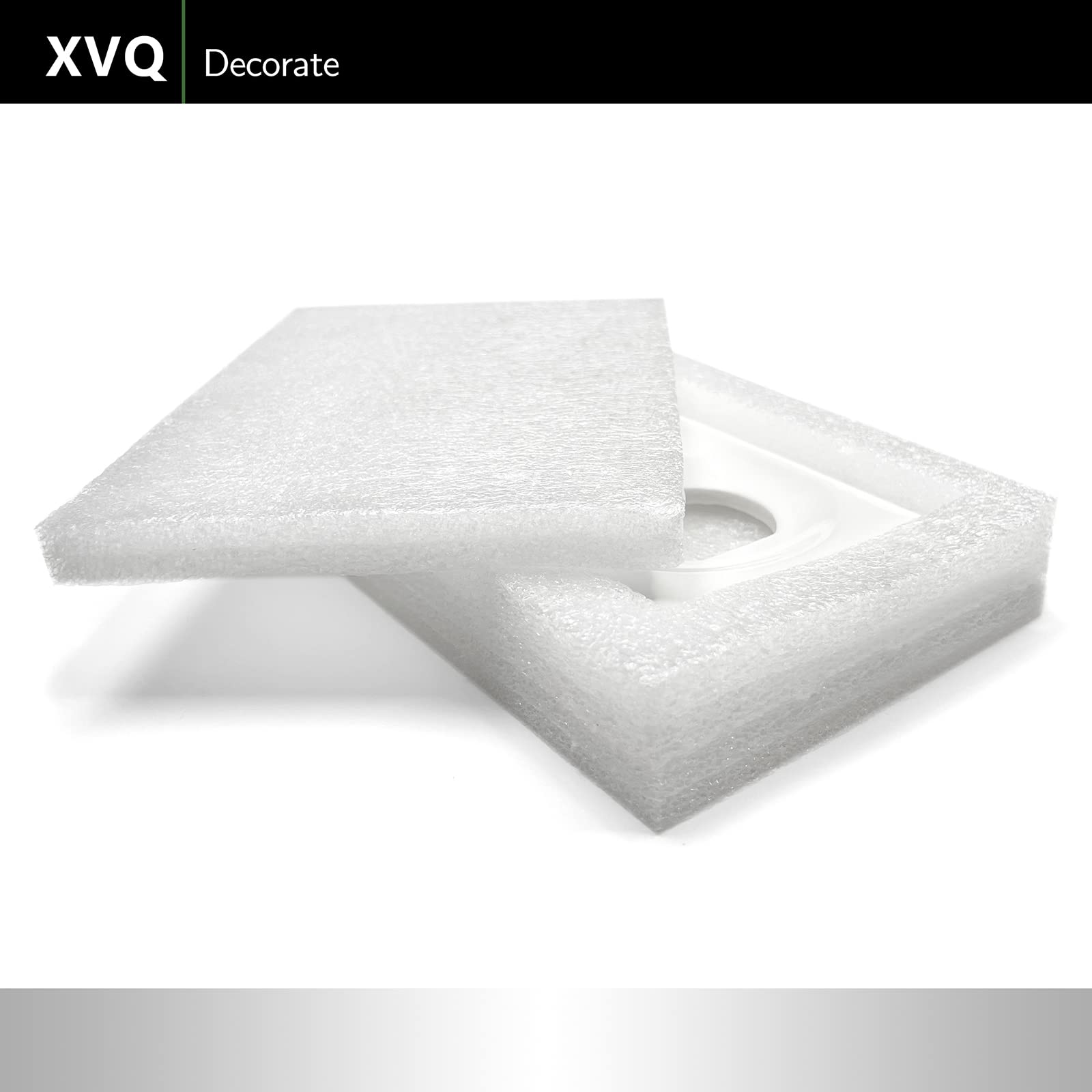 White Ceramic Switch Plate Covers - Quad Toggle Outlet Covers for Home Decor | Durable & Stylish Wall Plates for Living Room, Bedroom & Kitchen