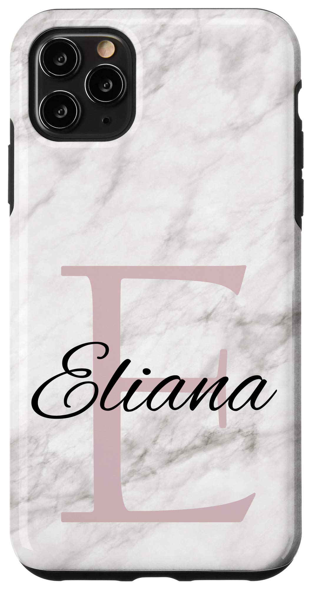 iPhone 11 Pro Max Case - Personalized Monogram Letter E in Eliana Pink - Trendy Protective Phone Cover for Girls | Perfect Gift for Birthdays, Graduation & Everyday Use